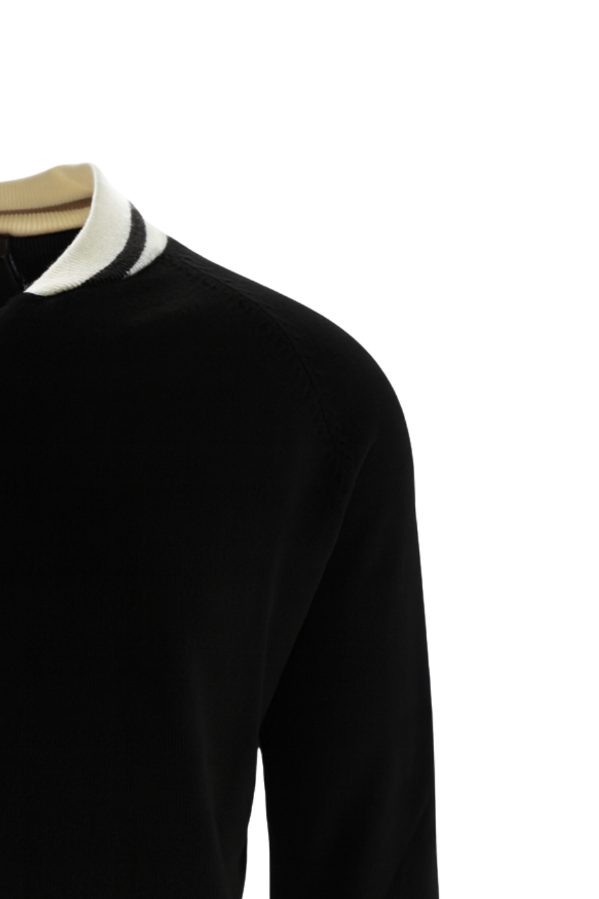 Maglia College in Lana / Nero