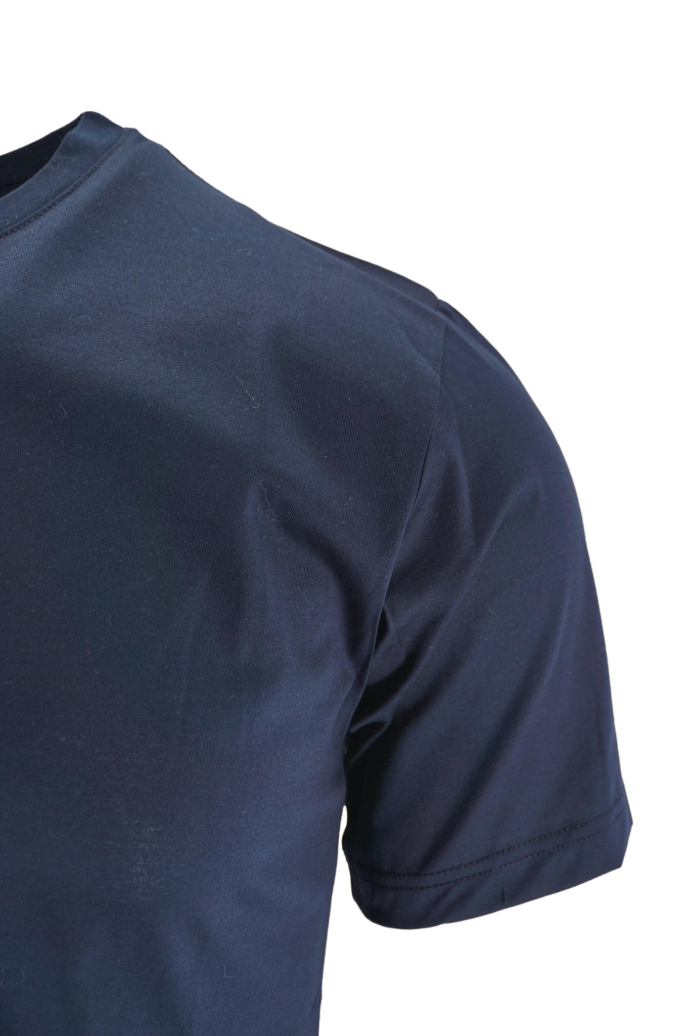 T-Shirt in Cotone Mercerizzato / Blu - Ideal Moda