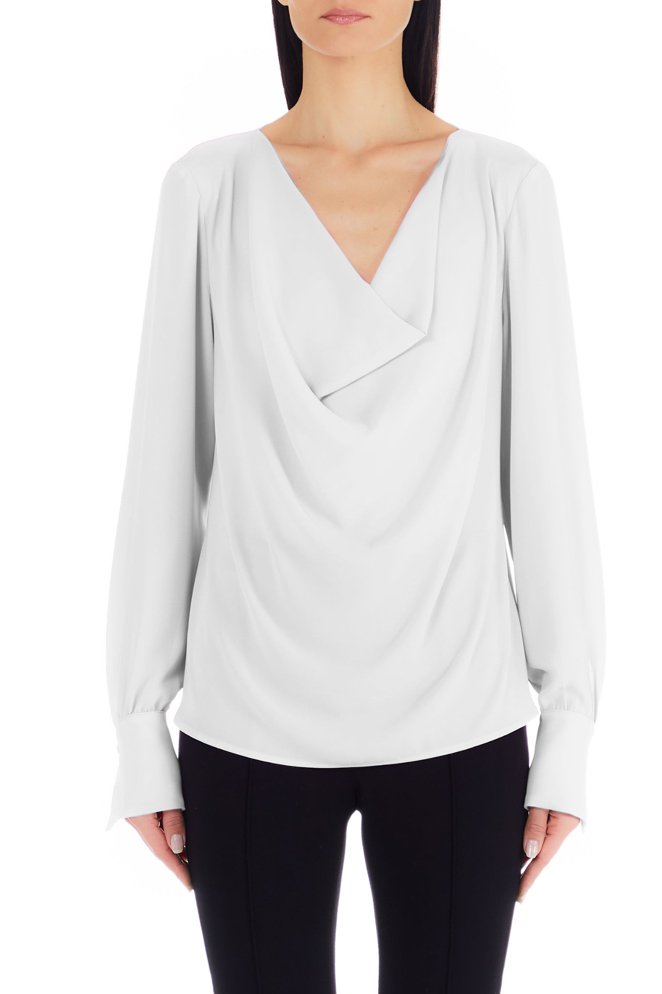 Tunica con Drappeggio / Bianco - Ideal Moda