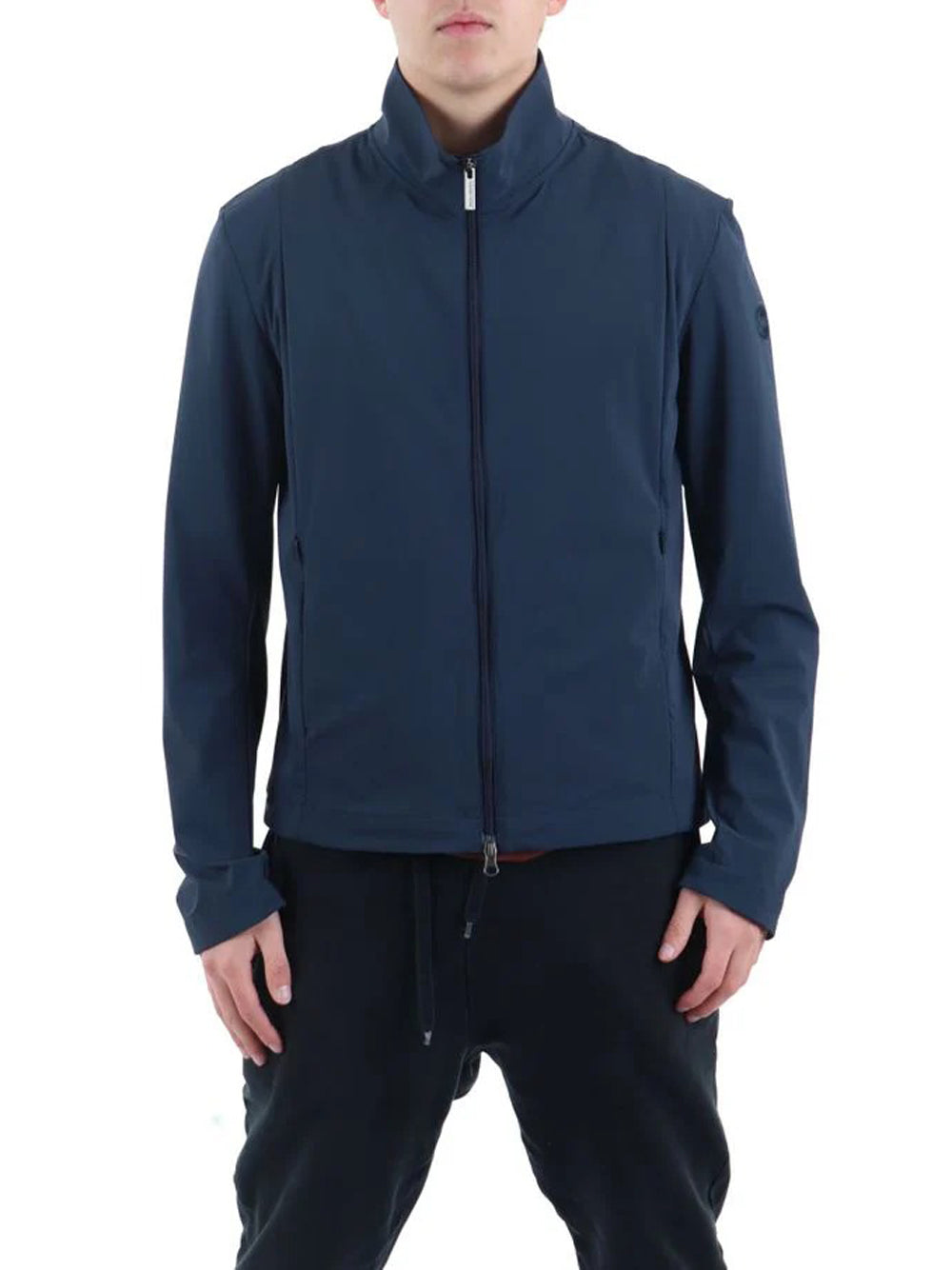 Giubbino Senza Cappuccio con Logo / Blu - Ideal Moda