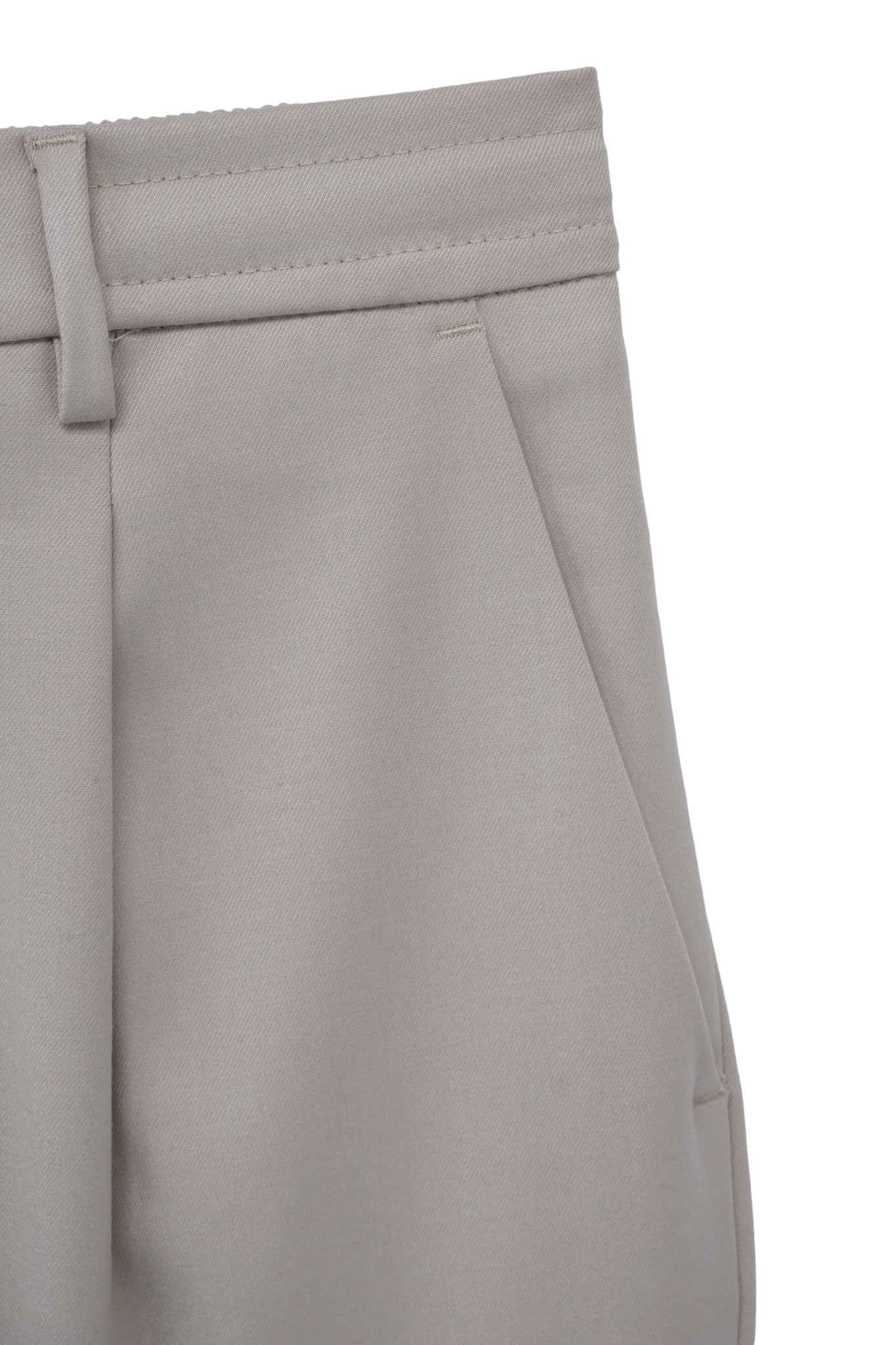 Pantalone Relax in Tessuto Morbido / Beige - Ideal Moda