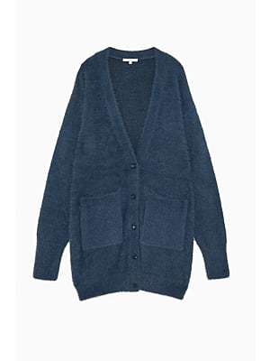 Maglia Cardigan con Bottoni / Blu - Ideal Moda