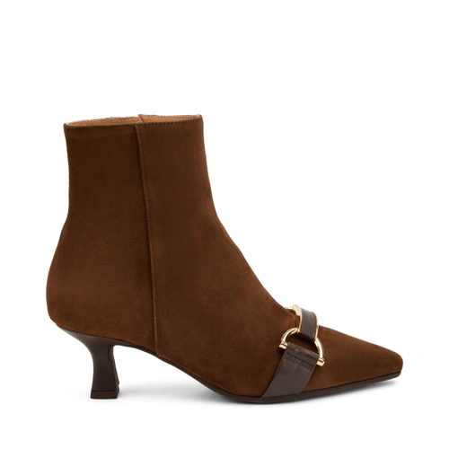 Stivaletto in Pelle Scamosciata / Marrone - Ideal Moda
