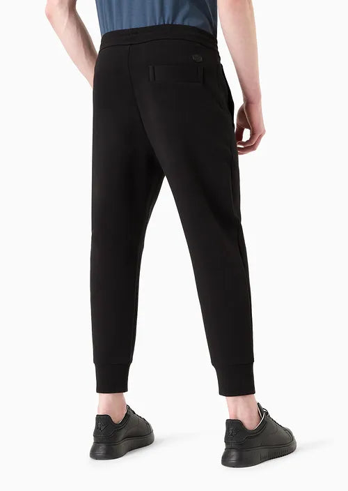 Pantalone Jogger in Double Jersey / Nero - Ideal Moda