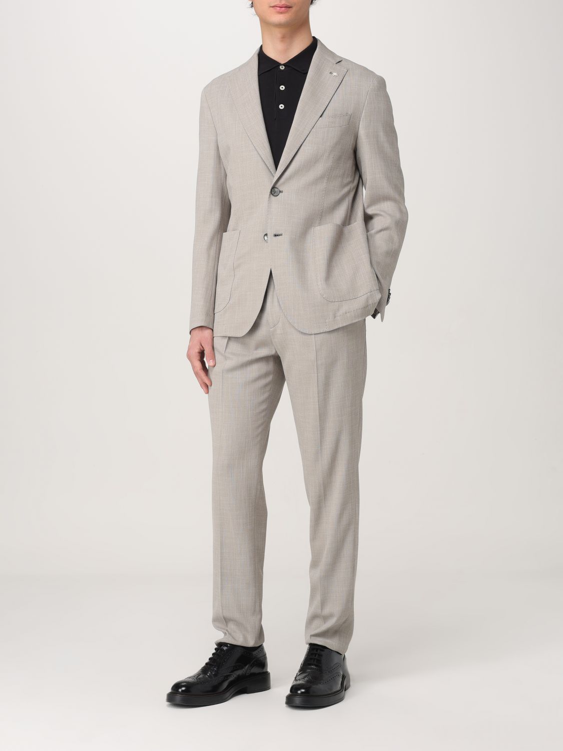 Abito Due Bottoni con Revers Classico / Beige - Ideal Moda