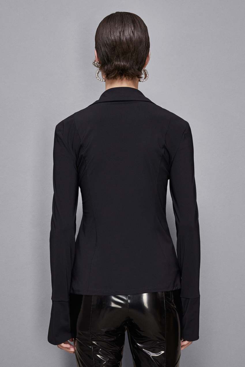 Maglia con Zip / Nero - Ideal Moda