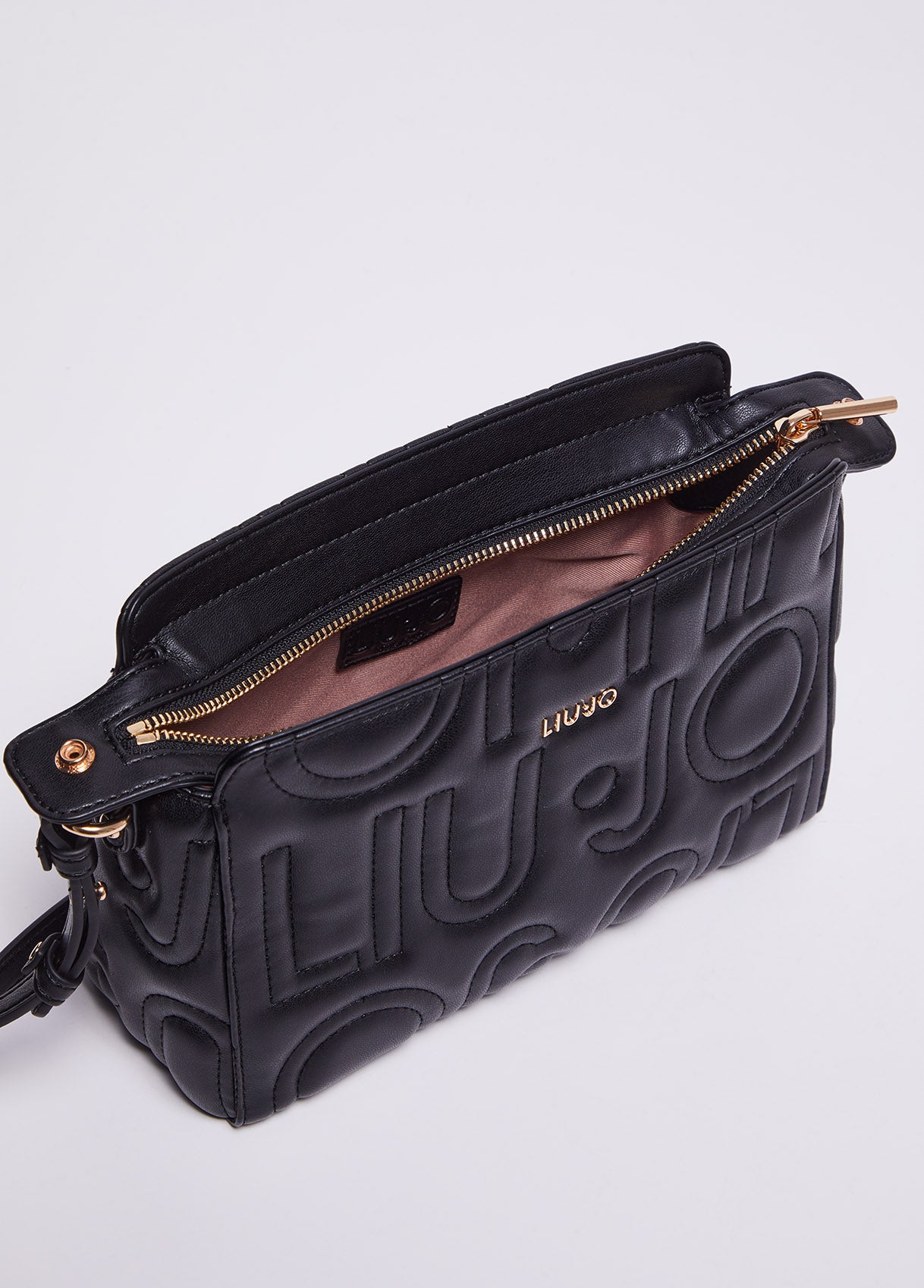 Borsa a Tracolla con Logo / Nero - Ideal Moda