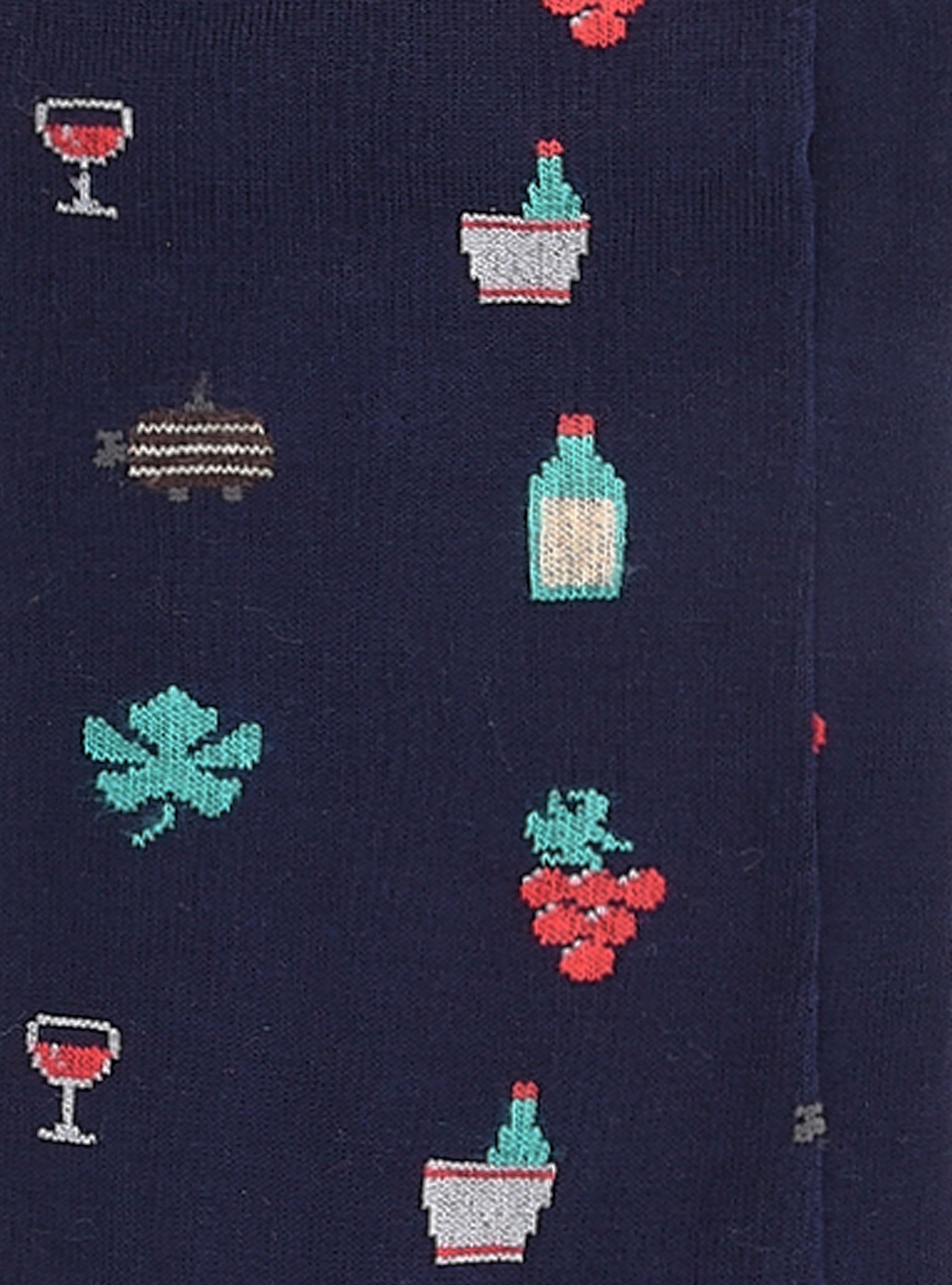 Calzino in Cotone con Fantasia / Blu - Ideal Moda