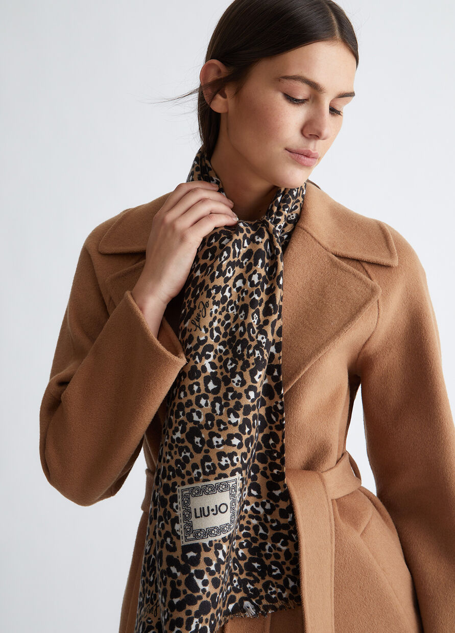 Stola con Fantasia / Marrone - Ideal Moda