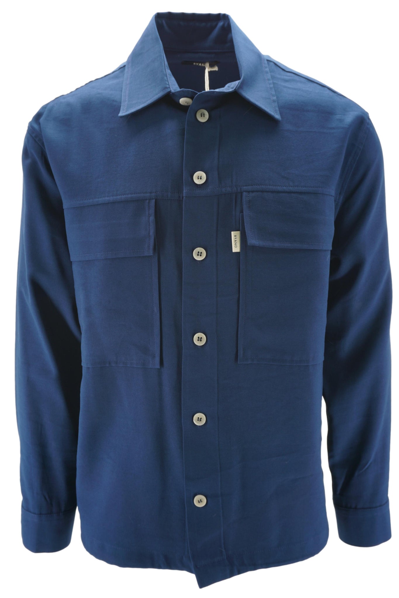 Camicia Overshirt in Effetto Lino / Bluette - Ideal Moda