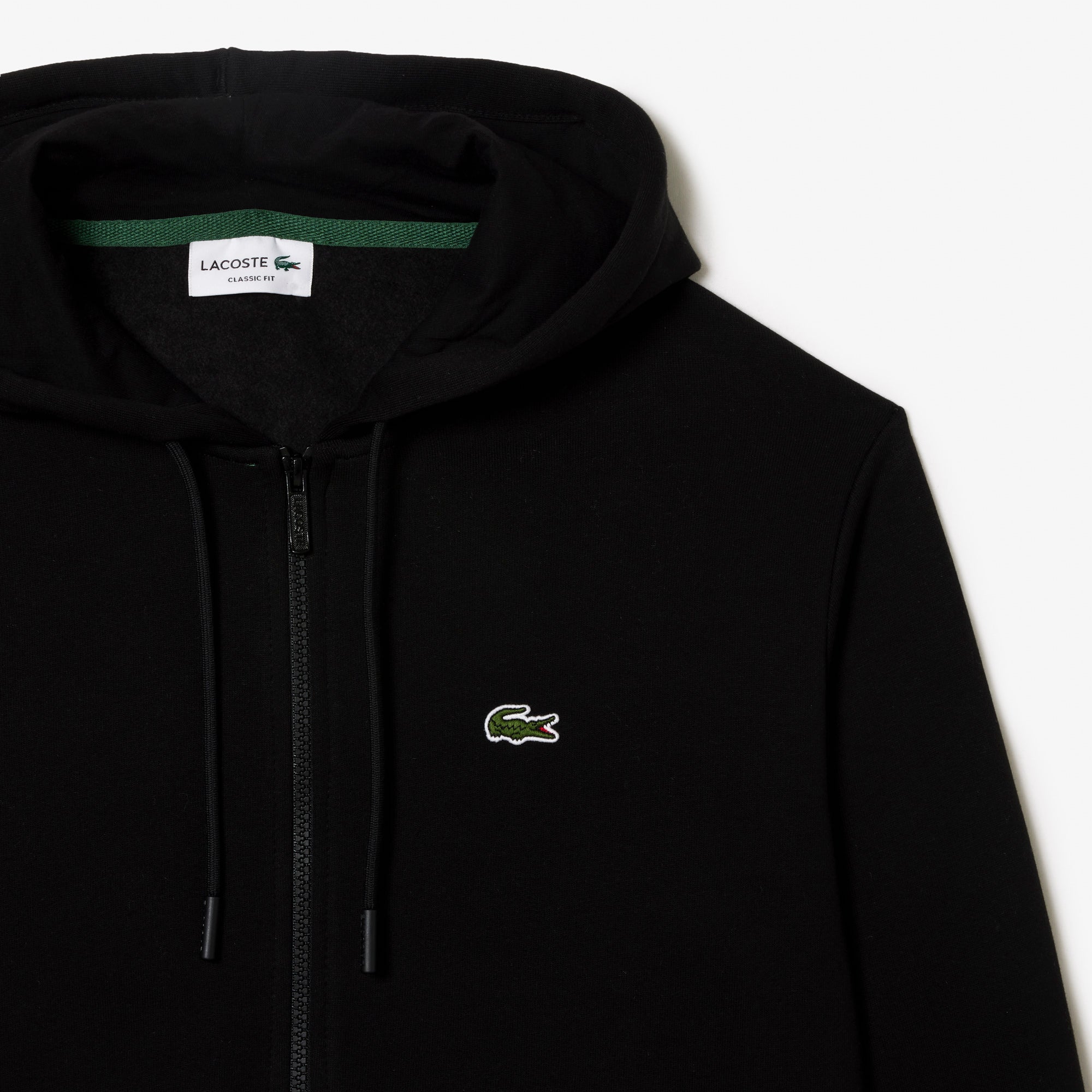 Felpa con Tasca a Marsupio e Zip / Nero - Ideal Moda