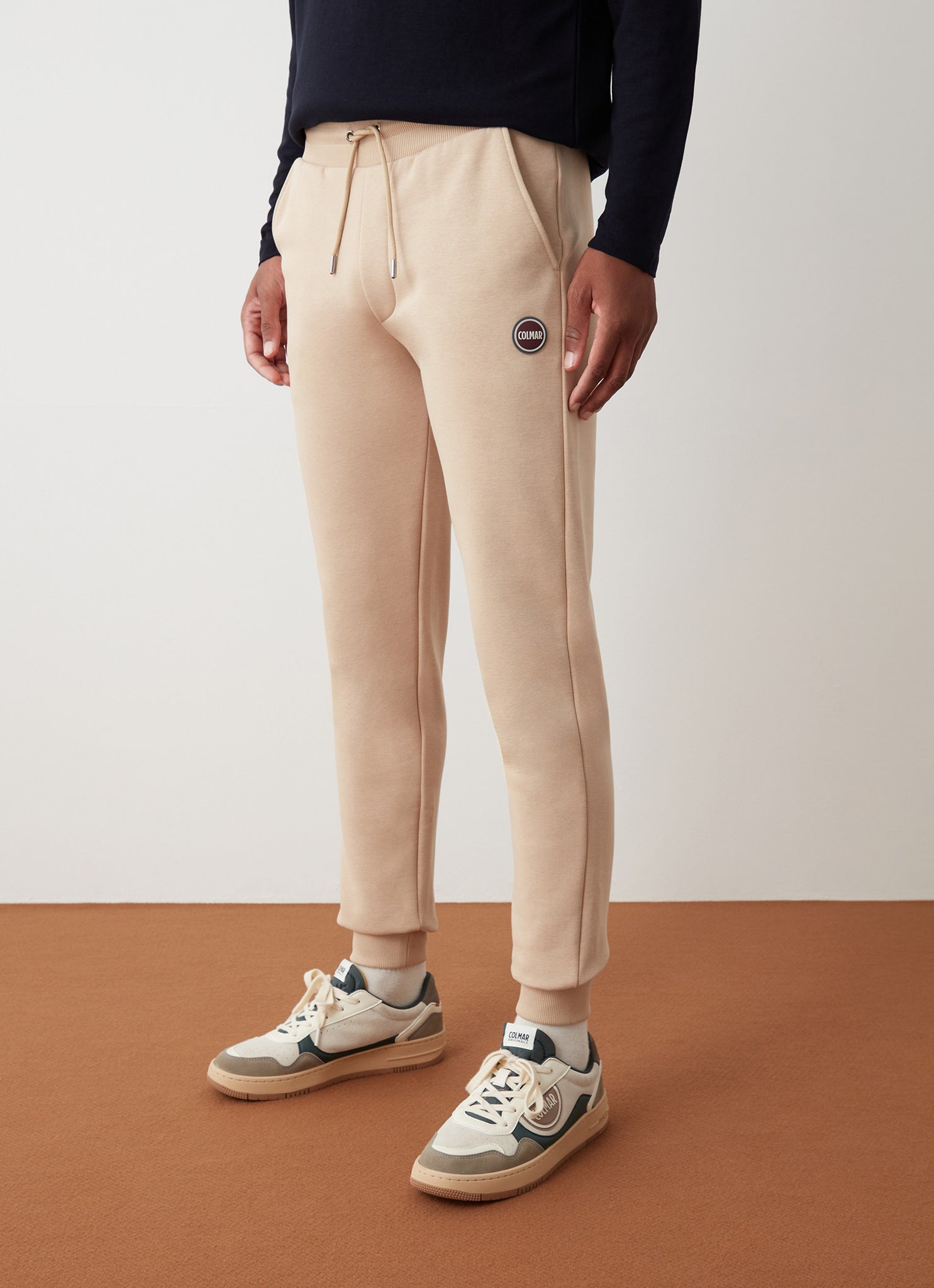 Pantalone in Felpa con Logo / Beige - Ideal Moda