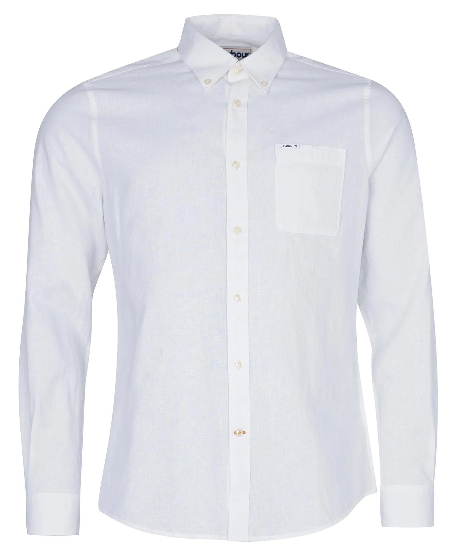 Camicia in Misto Lino con Taschino / Bianco - Ideal Moda