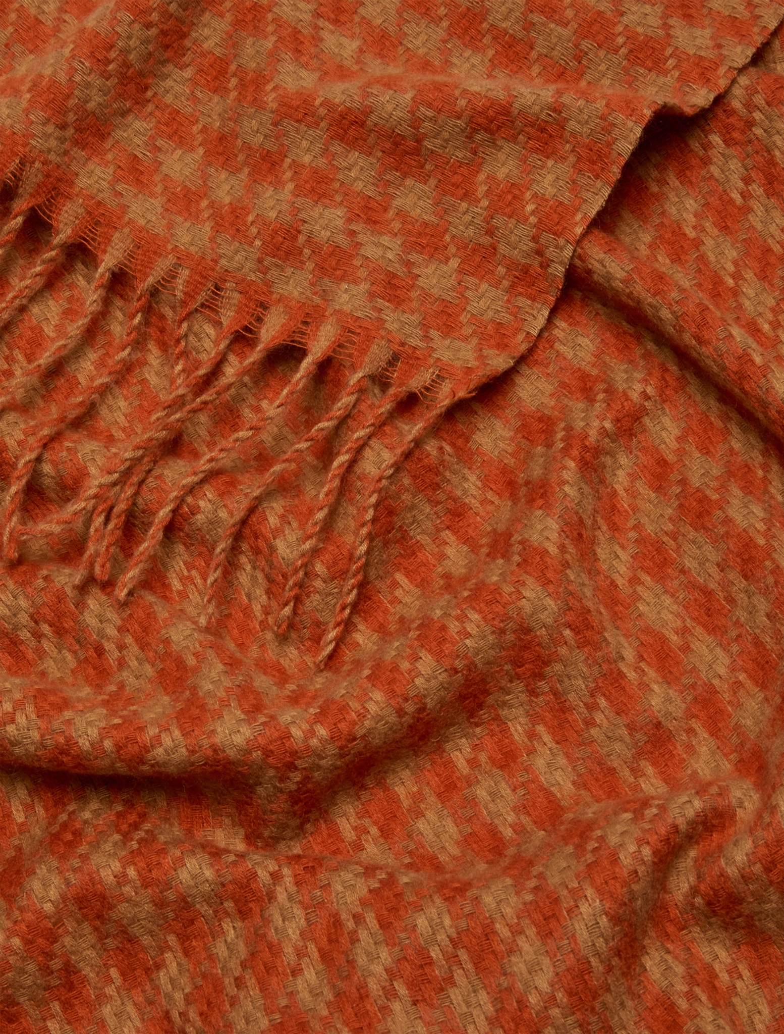 Sciarpa con Fantasia Pied De Poule / Arancione