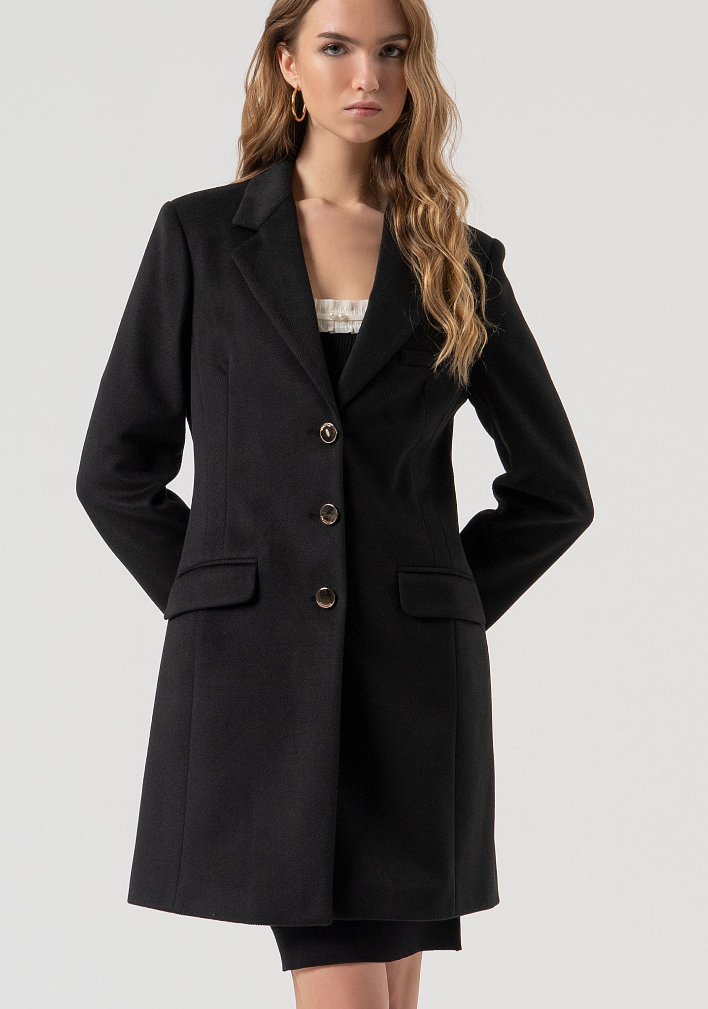Cappotto Slim Monopetto / Nero