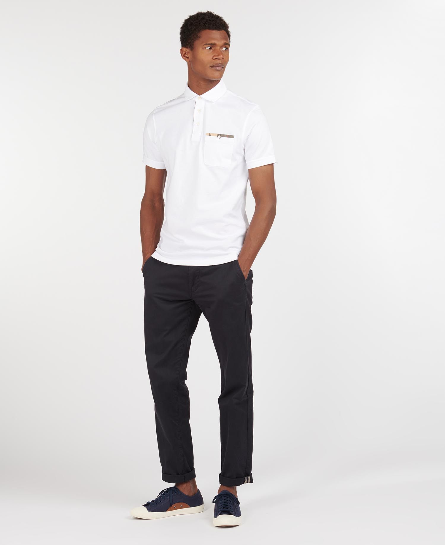 Polo Corpatch in Jersey Barbour / Bianco - Ideal Moda