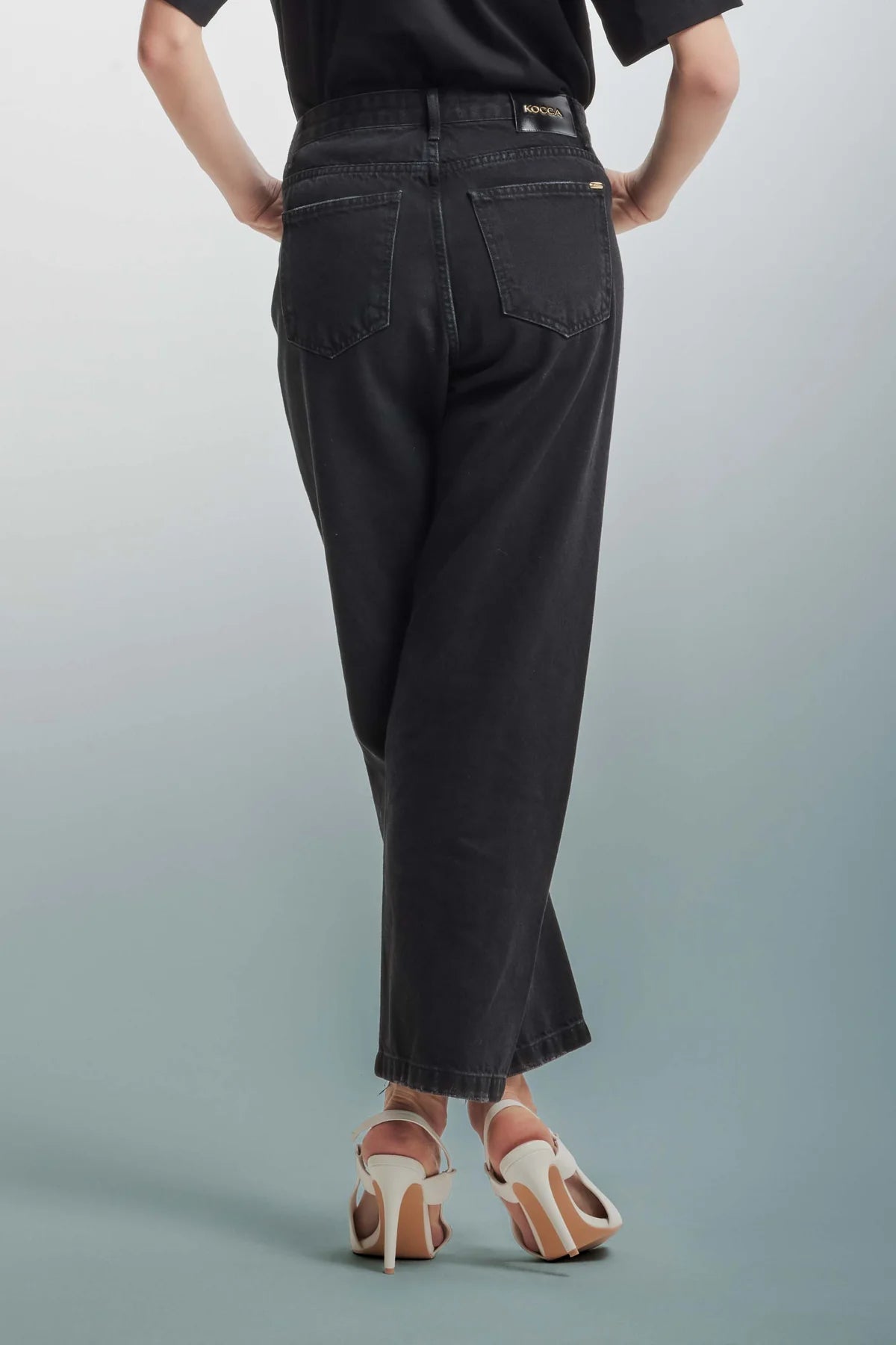 Jeans con Decorazione Perline / Nero - Ideal Moda