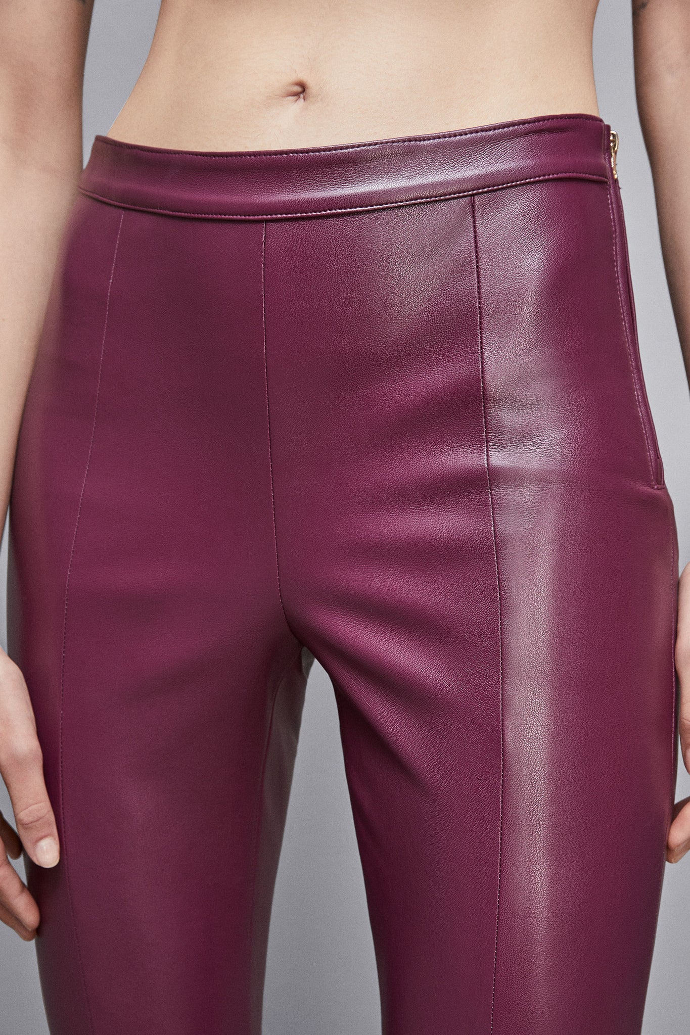 Pantalone Leggings Similpelle / Bordeaux - Ideal Moda