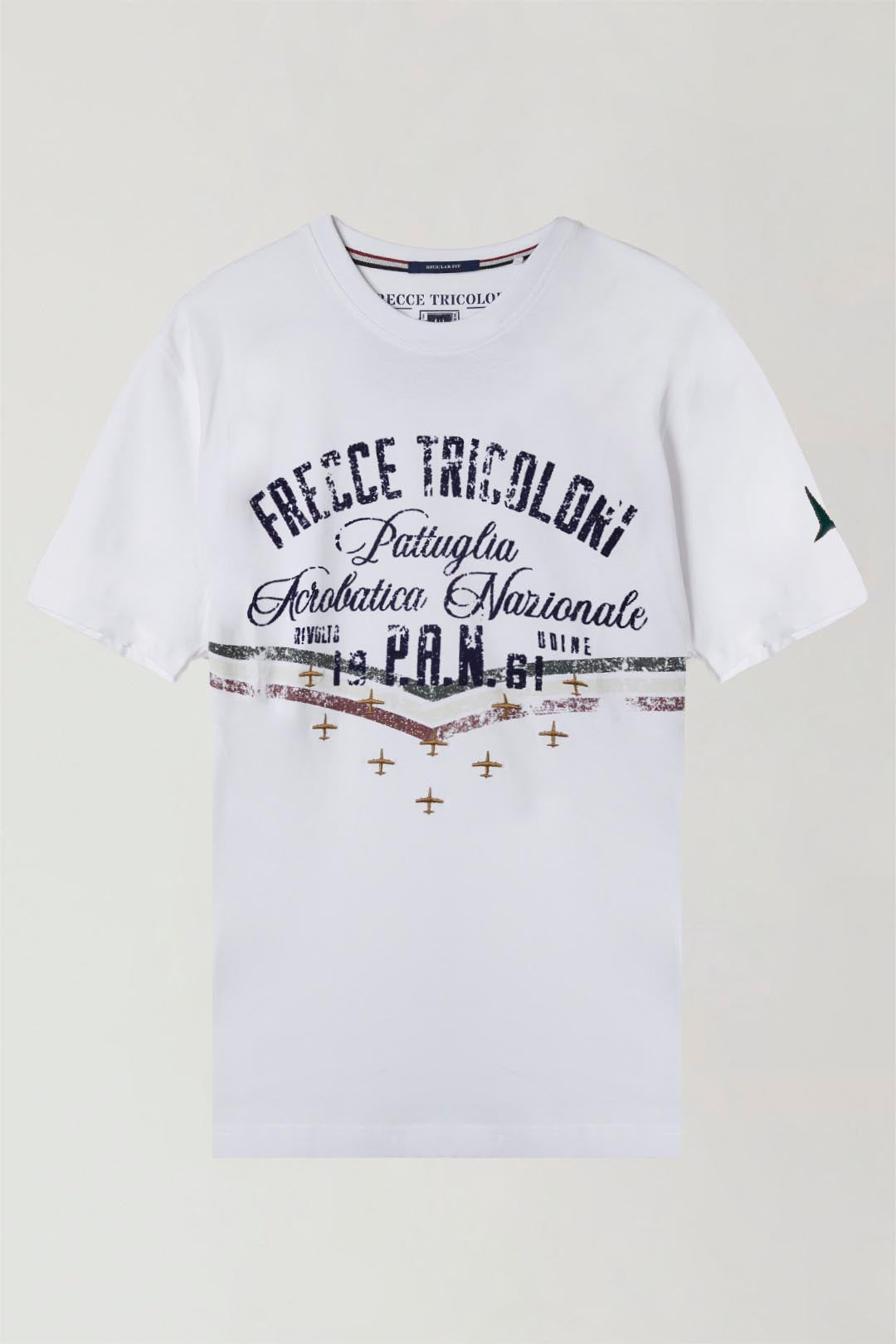 T-Shirt con Stampa Frecce Tricolori / Bianco - Ideal Moda