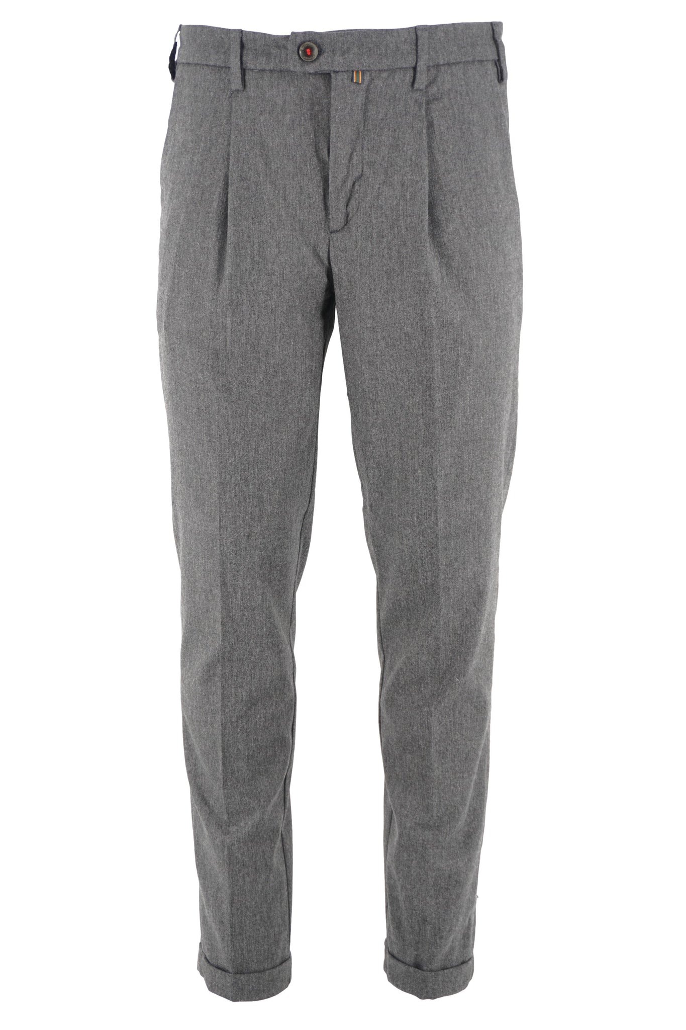 Pantalone con Pinces Frontali / Grigio - Ideal Moda