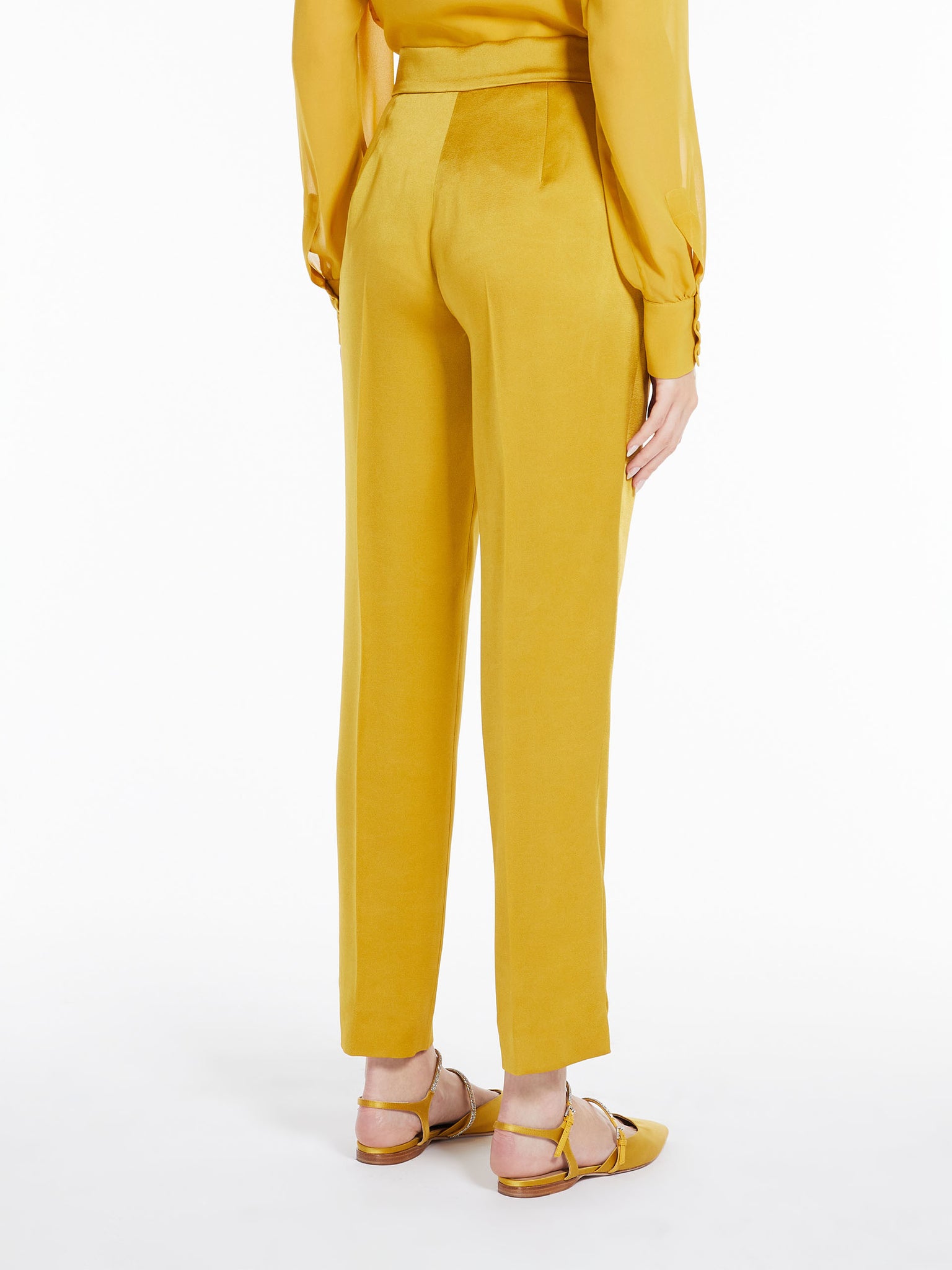 Pantalone in Enver Satin / Giallo - Ideal Moda