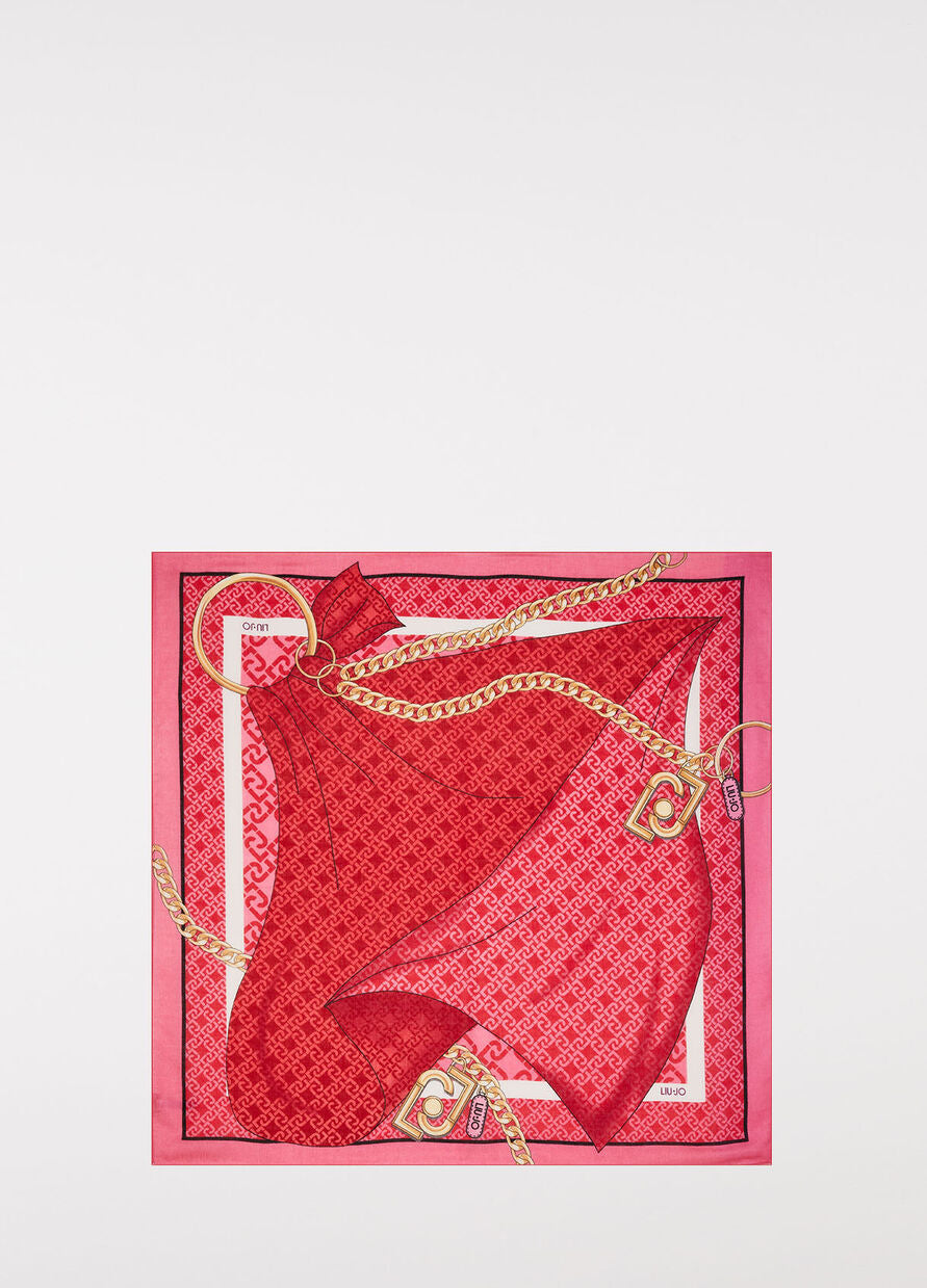 Foulard con Stampa / Rosa - Ideal Moda