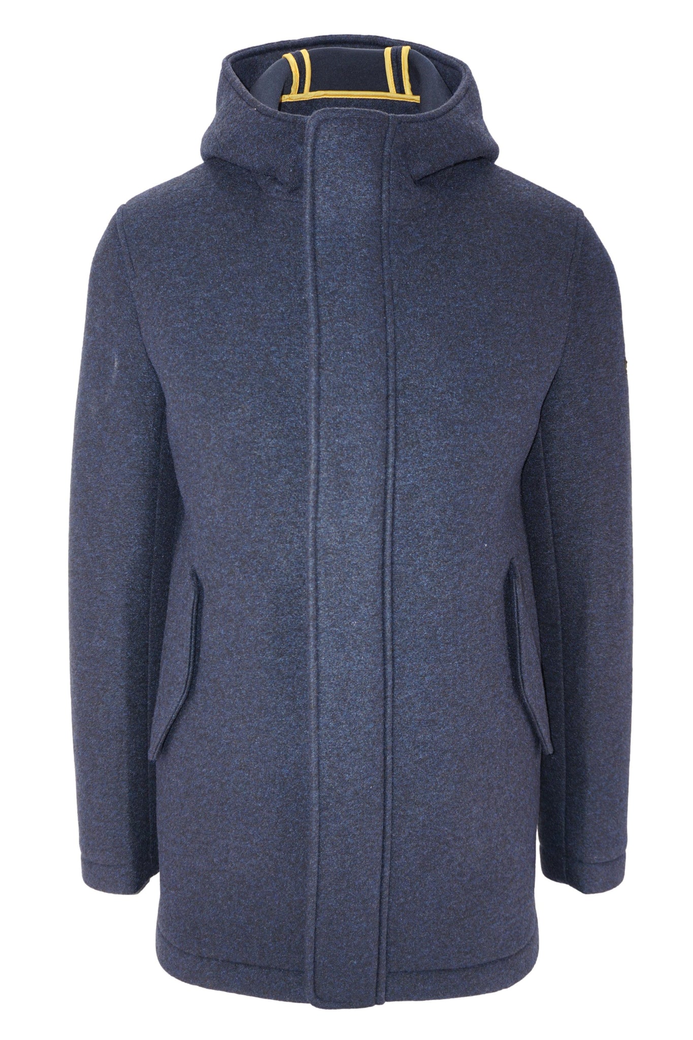Cappotto in Lana con Cappuccio / Blu - Ideal Moda