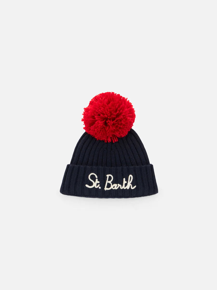 Cappello con Ricamo Frontale / Blu - Ideal Moda
