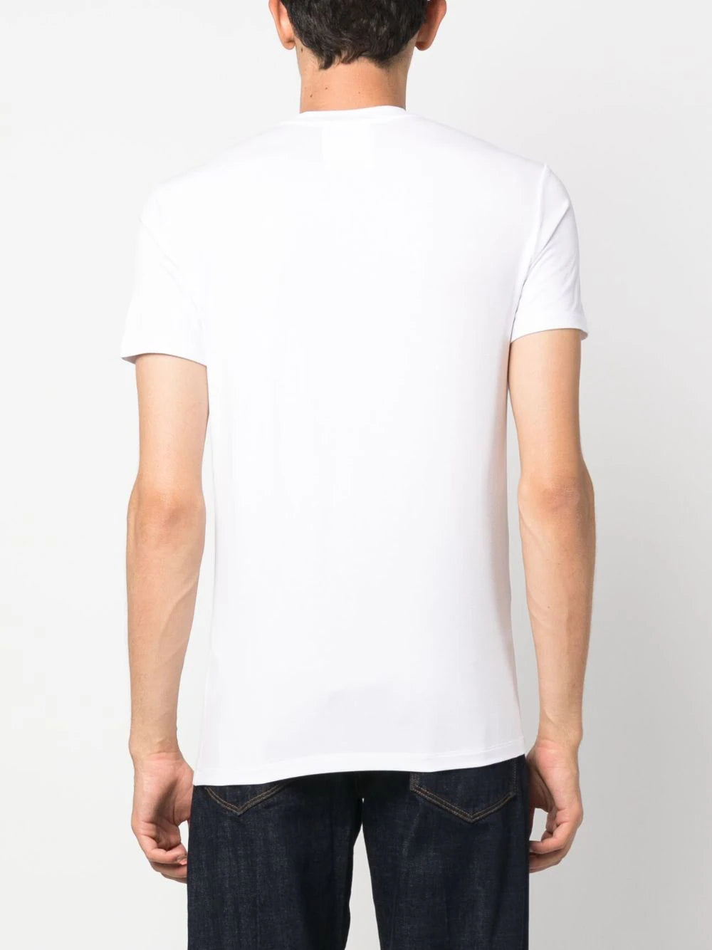 T-Shirt Girocollo con Logo Tono su Tono / Bianco - Ideal Moda