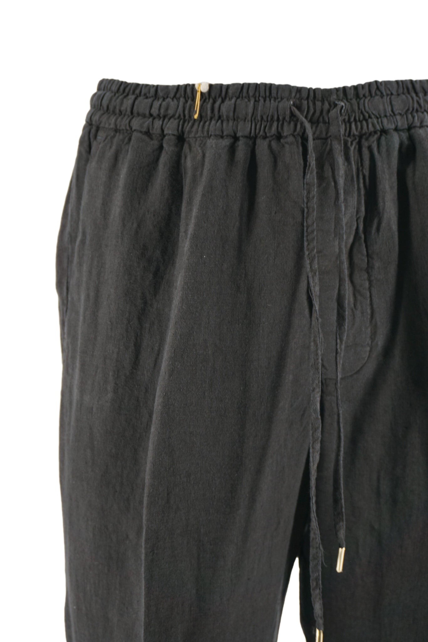 Pantalone Modello Wimbledon in Lino / Nero - Ideal Moda