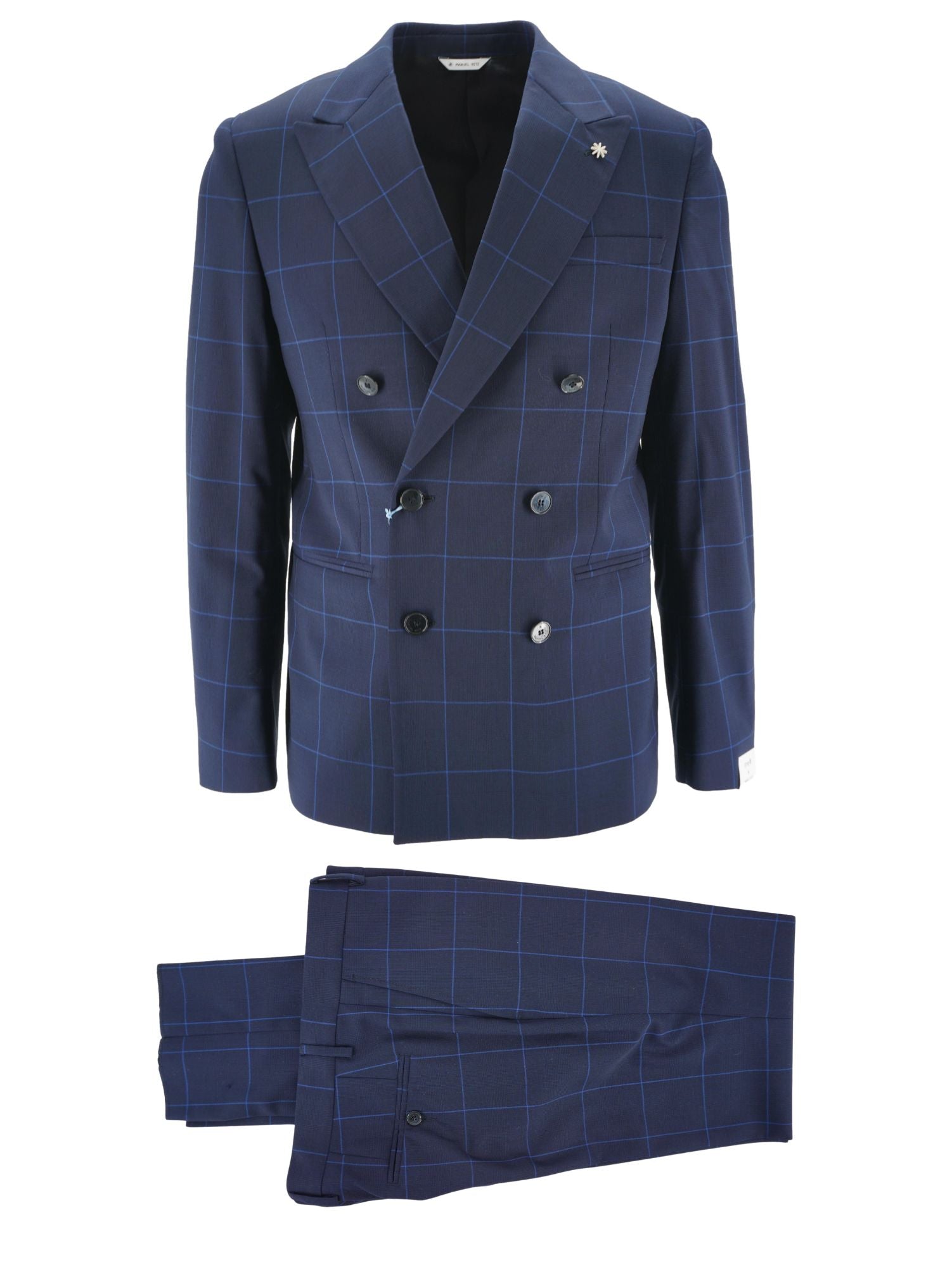 Abito Doppiopetto con Fantasia / Blu - Ideal Moda