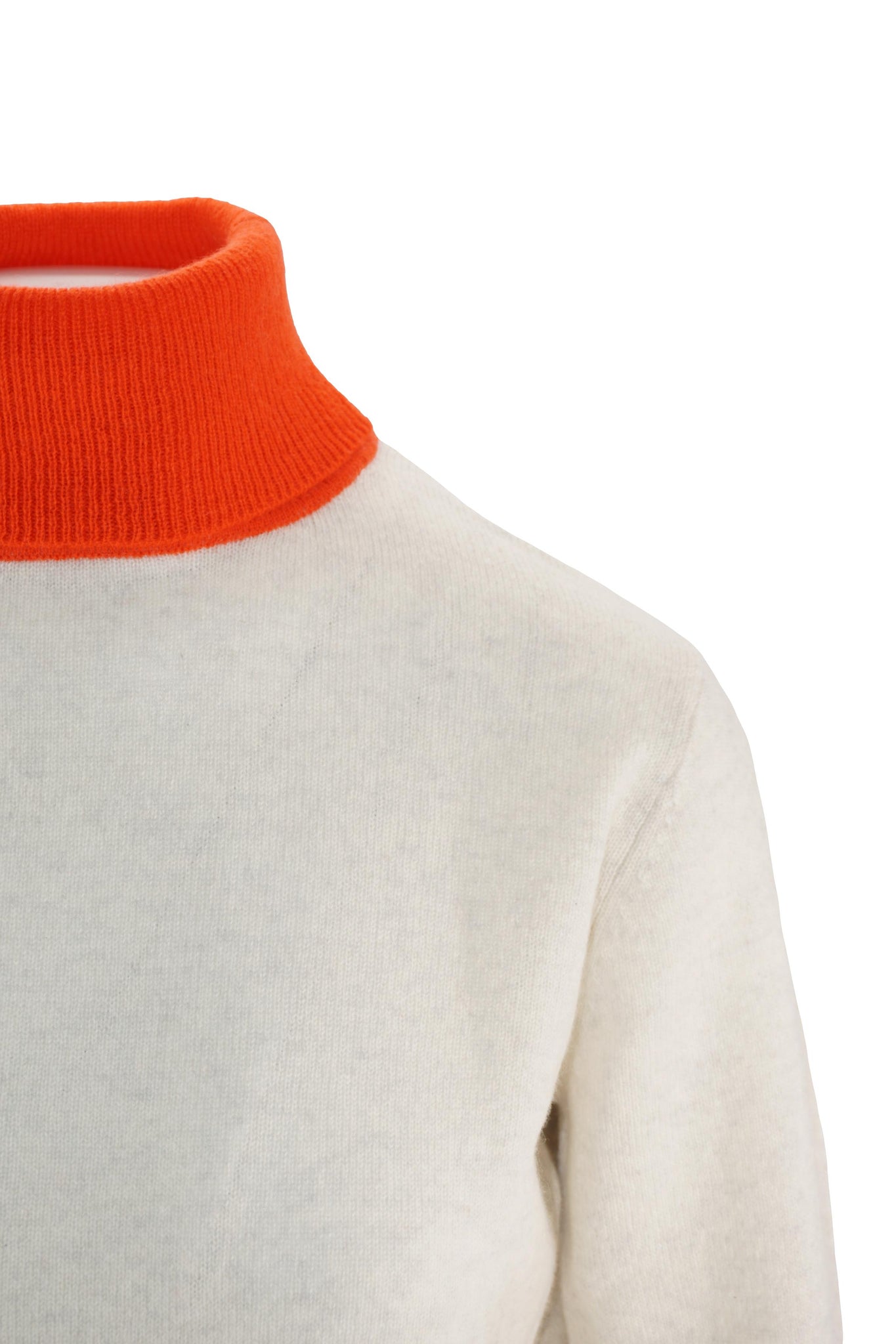 Maglia Dolcevita in 100% Cashmere / Bianco - Ideal Moda