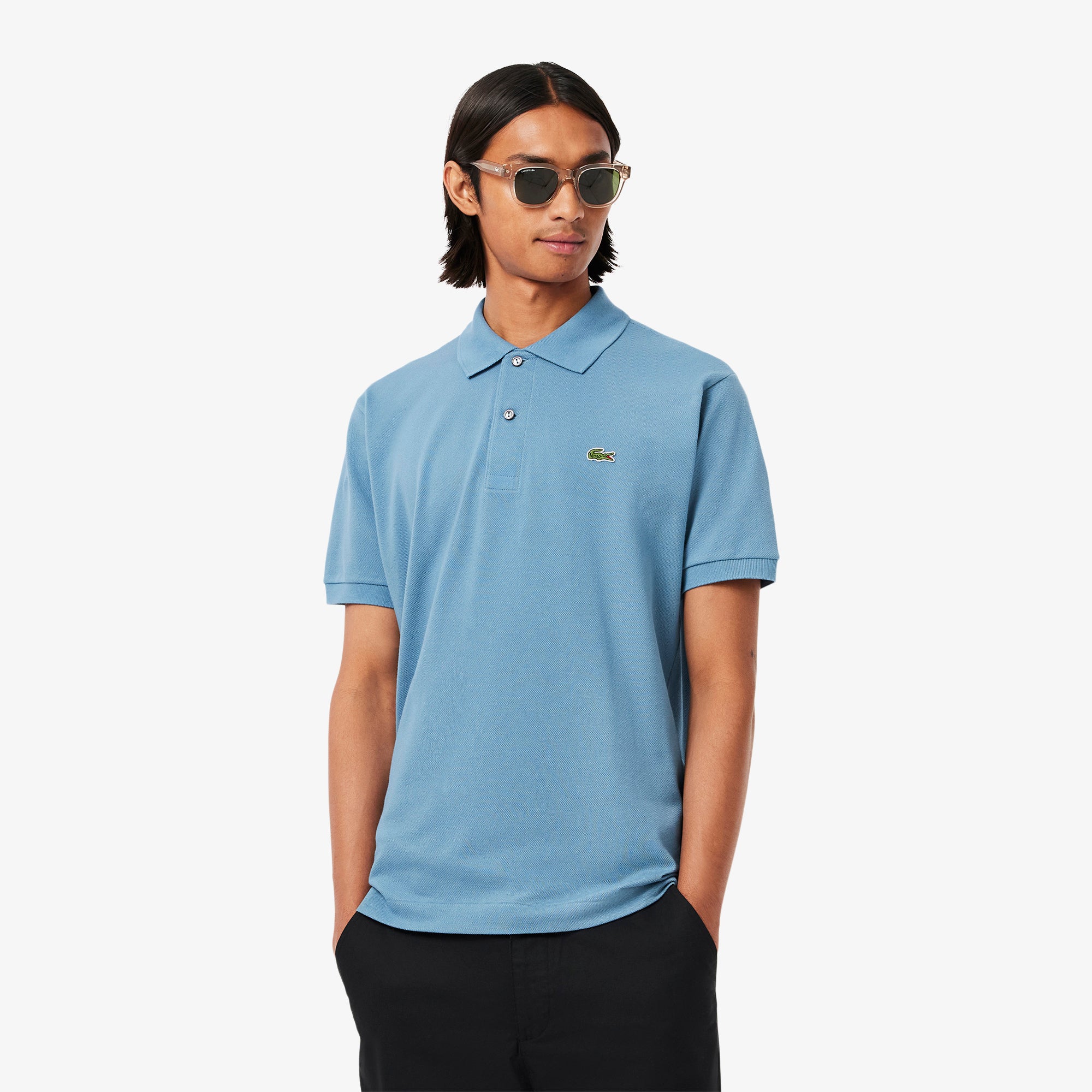 Polo 12.12 con Logo Lacoste / Azzurro - Ideal Moda