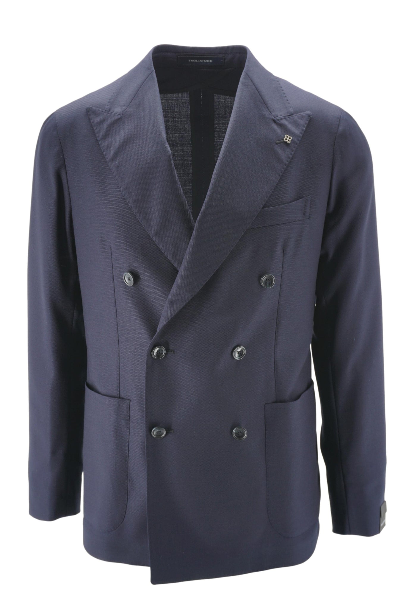 Giacca Doppiopetto in Lana Vergine / Blu - Ideal Moda