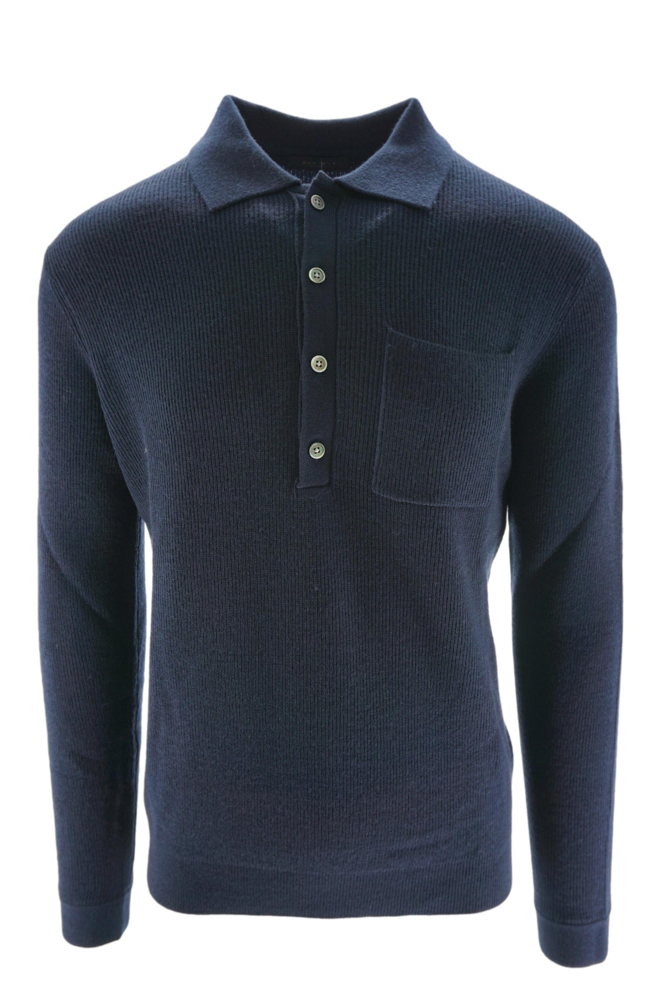 Maglia Stile Polo in Lana / Blu