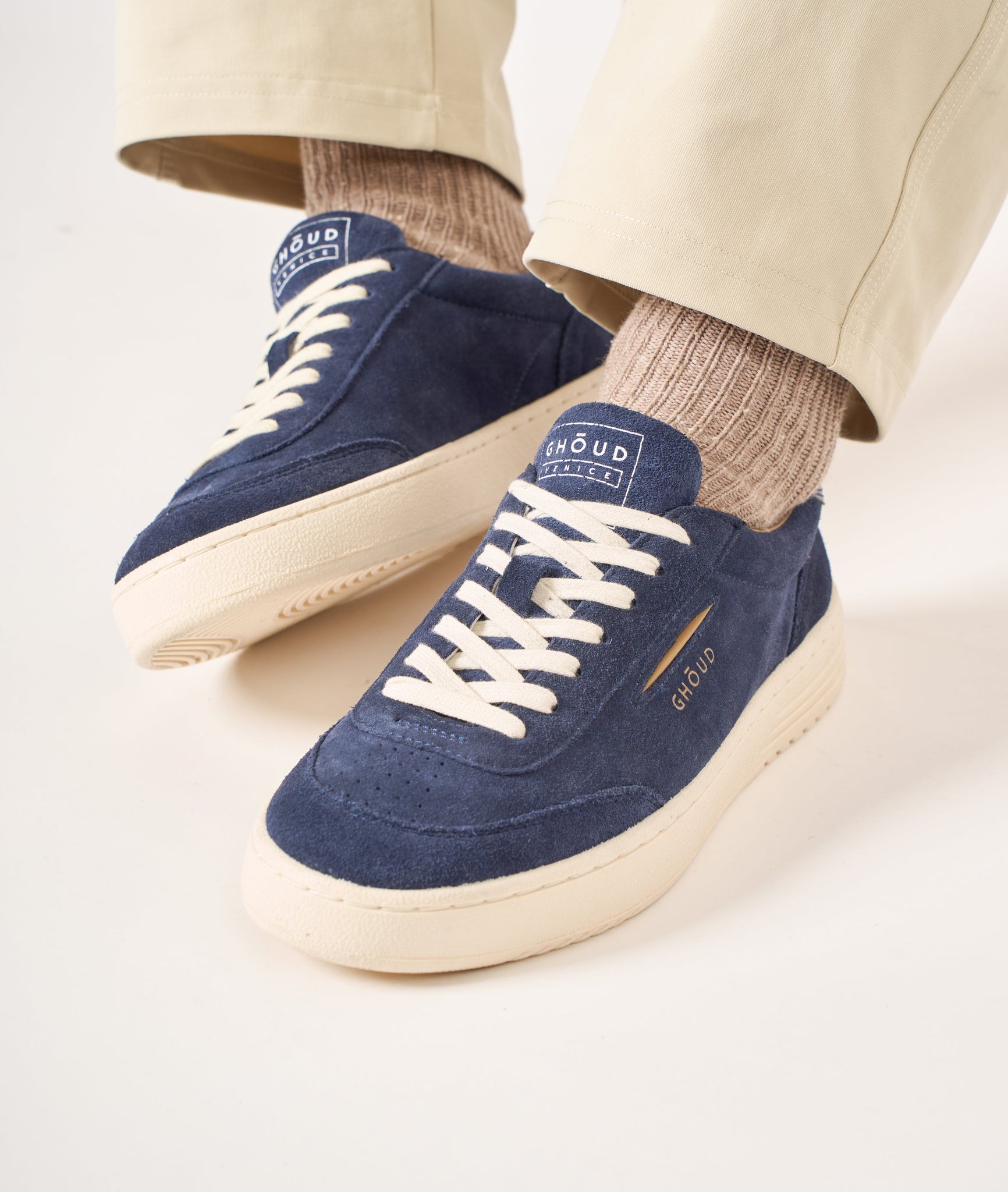 Sneaker in Pelle Lido Low / Blu - Ideal Moda