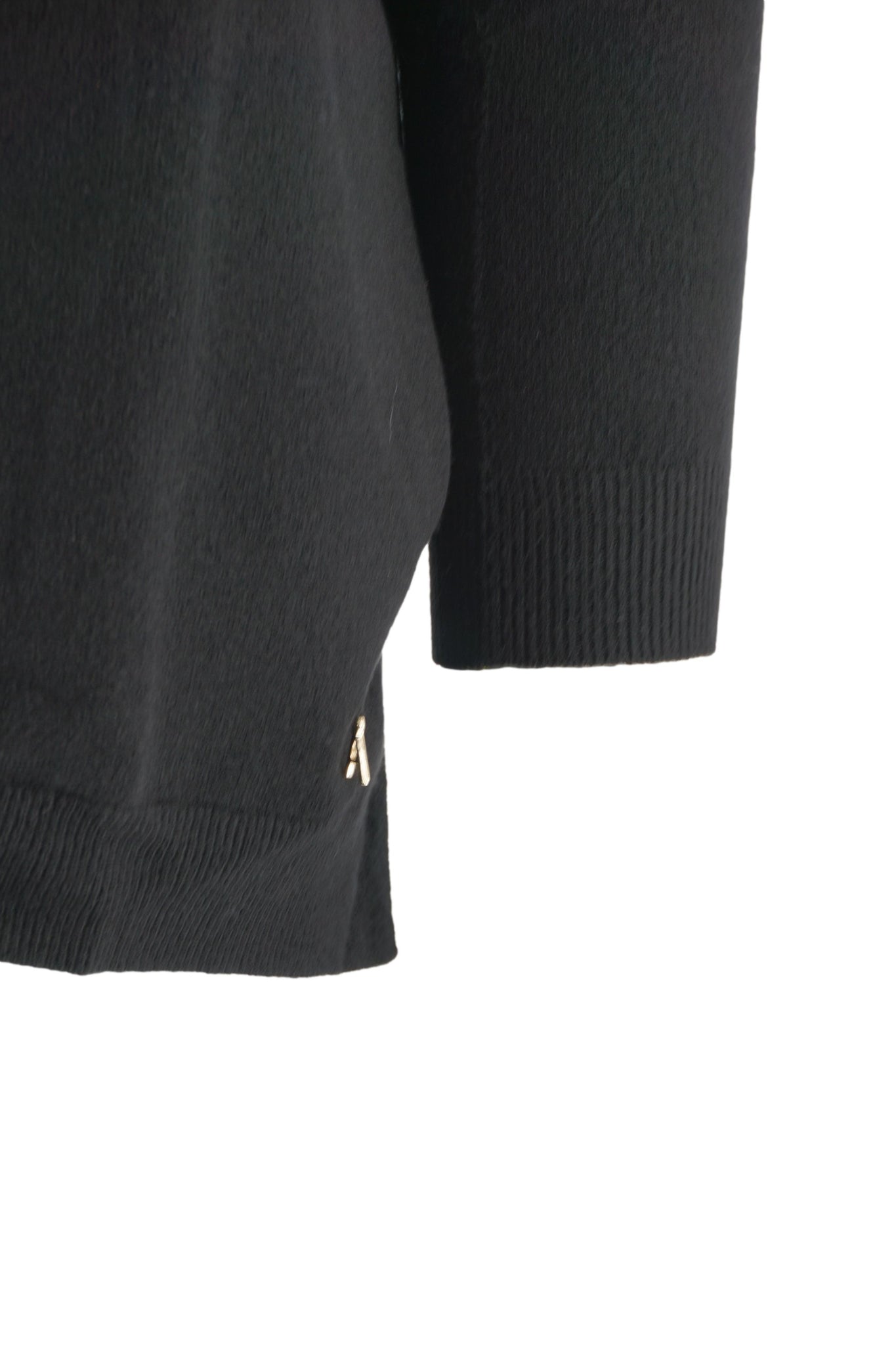 Maglia Boxy Fit con Scollo a V / Nero - Ideal Moda