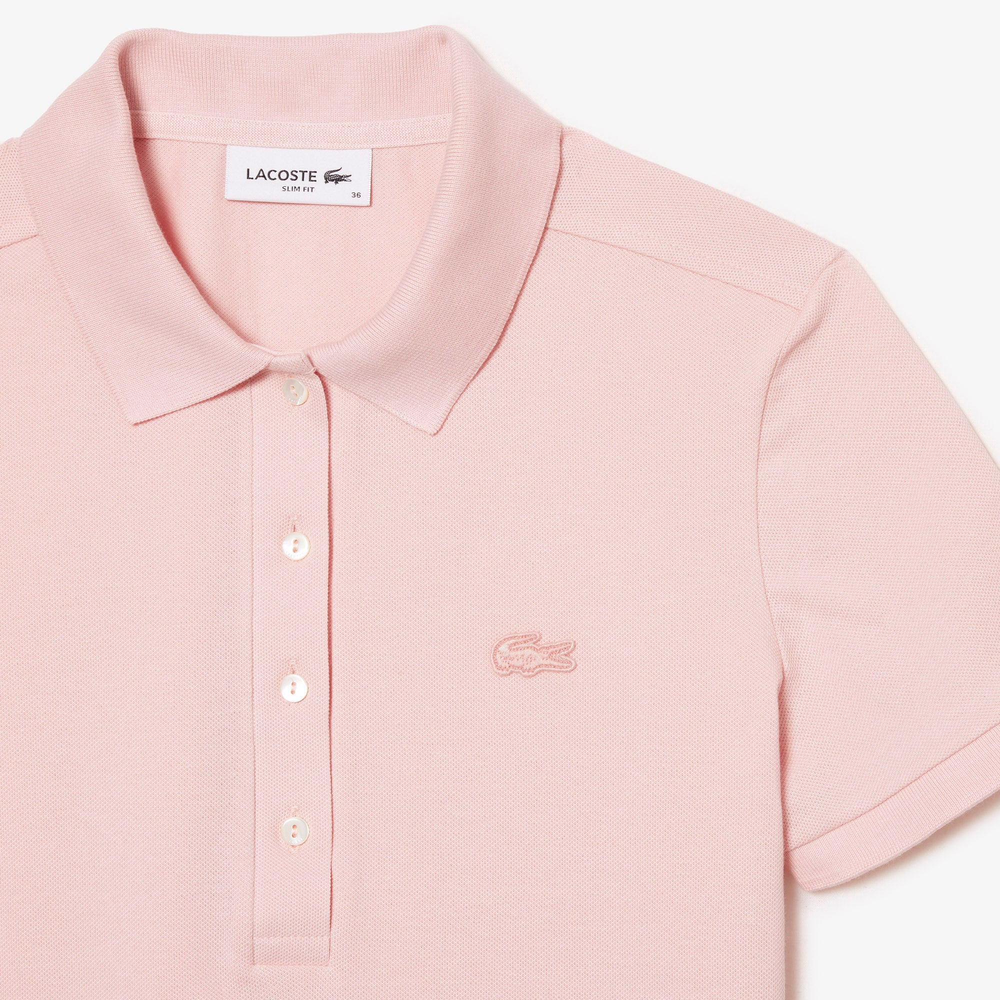 Polo in Piqué di Cotone Stretch / Rosa