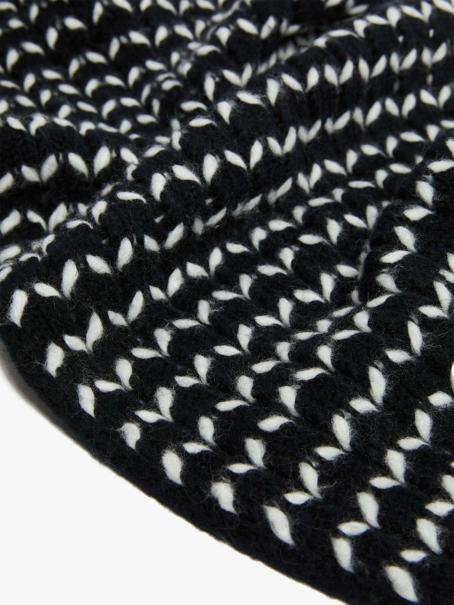 Sciarpa in Lana Jacquard / Nero - Ideal Moda