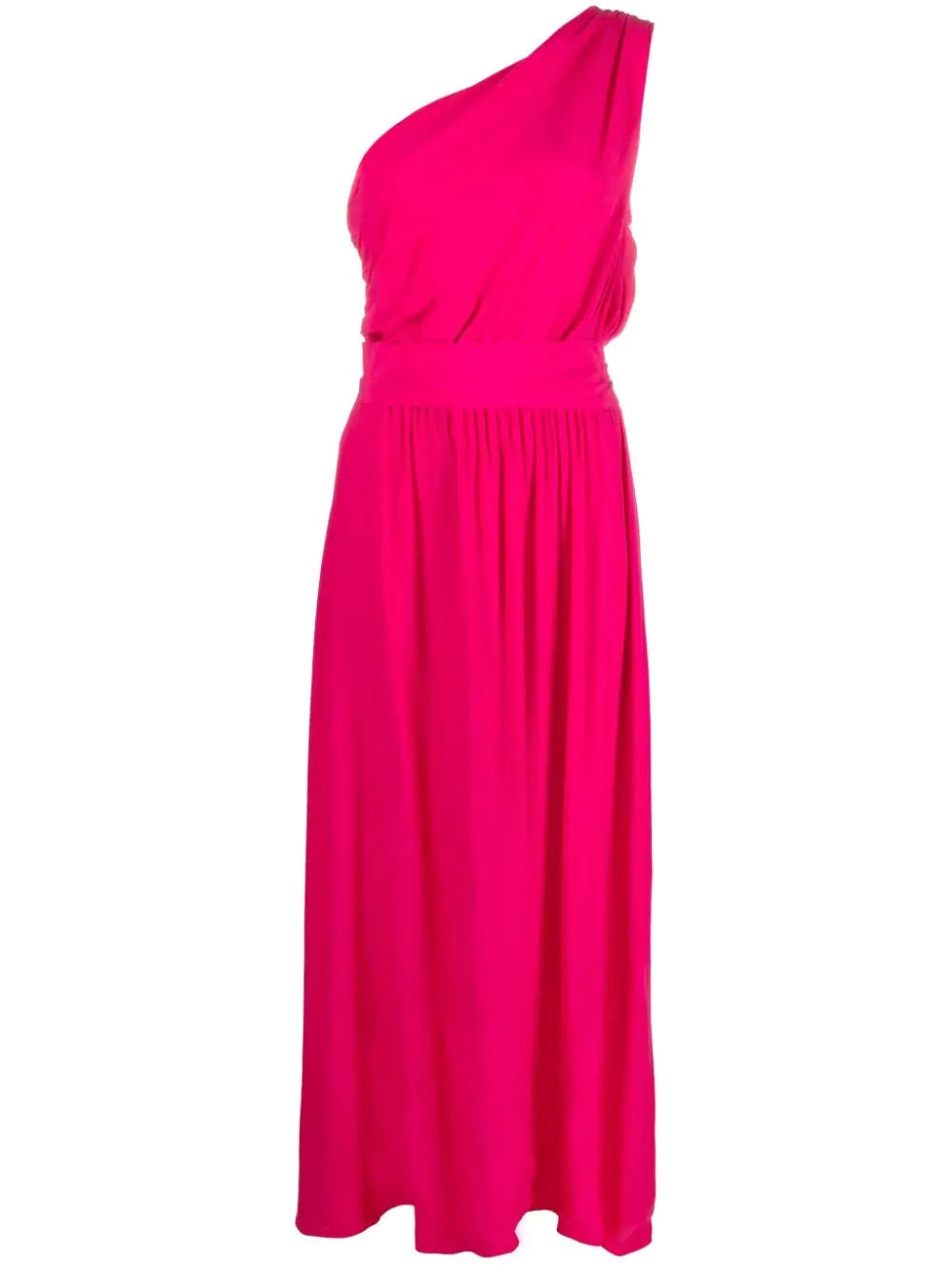Abito Monospalla in Crepe / Fucsia - Ideal Moda