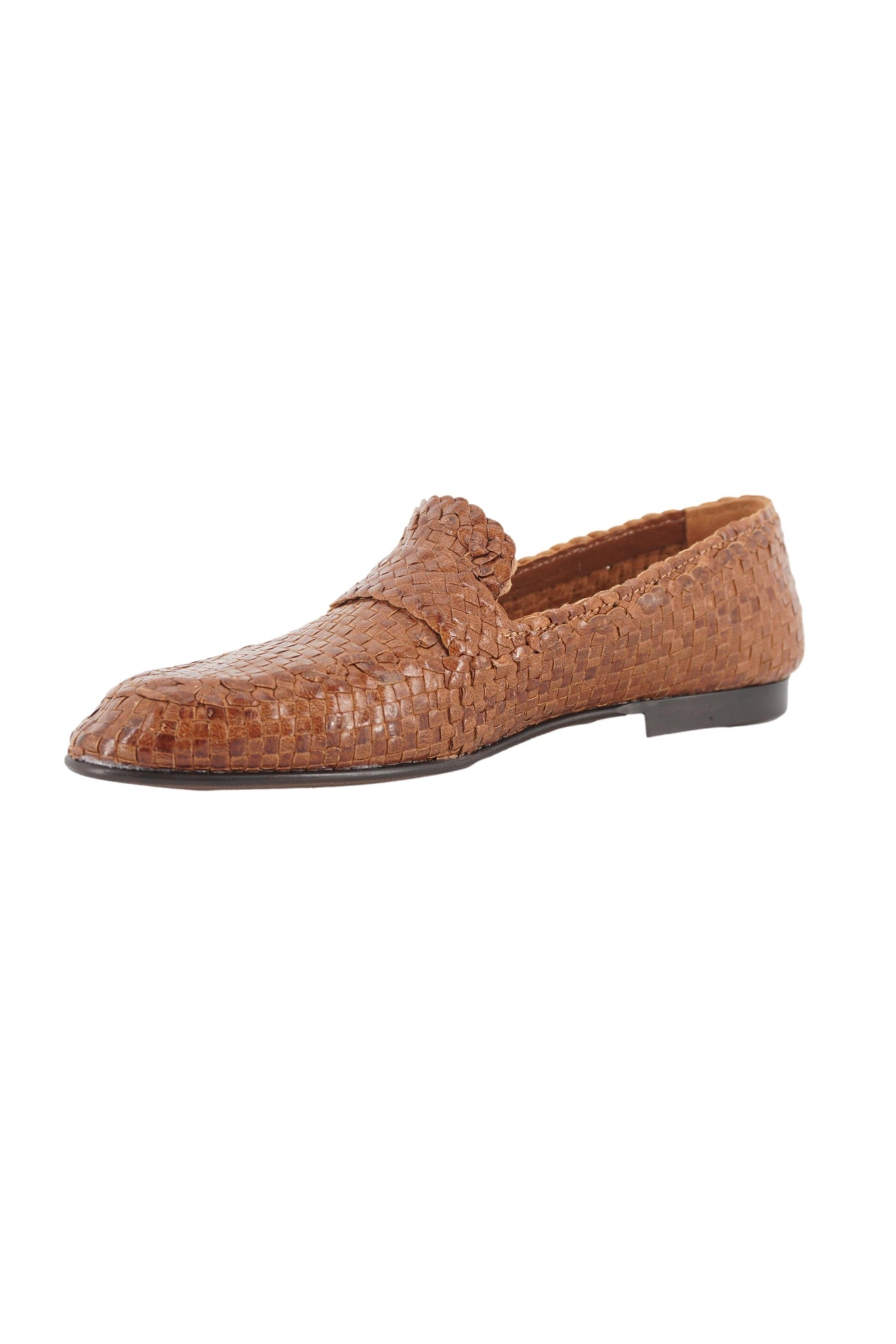 Mocassino in Pelle Intrecciata Frau / Marrone - Ideal Moda