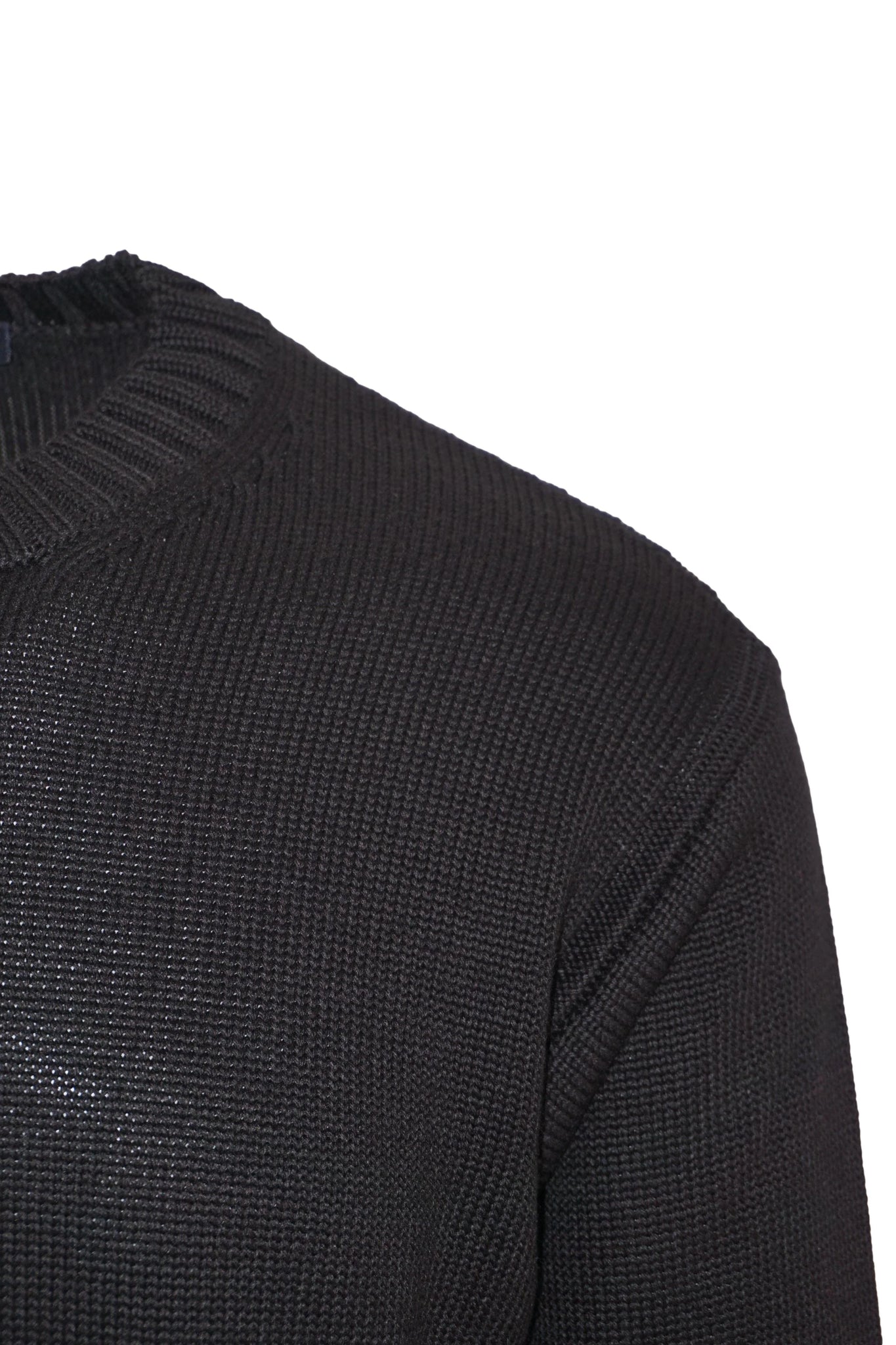 Maglia Girocollo in Misto Lana / Nero - Ideal Moda
