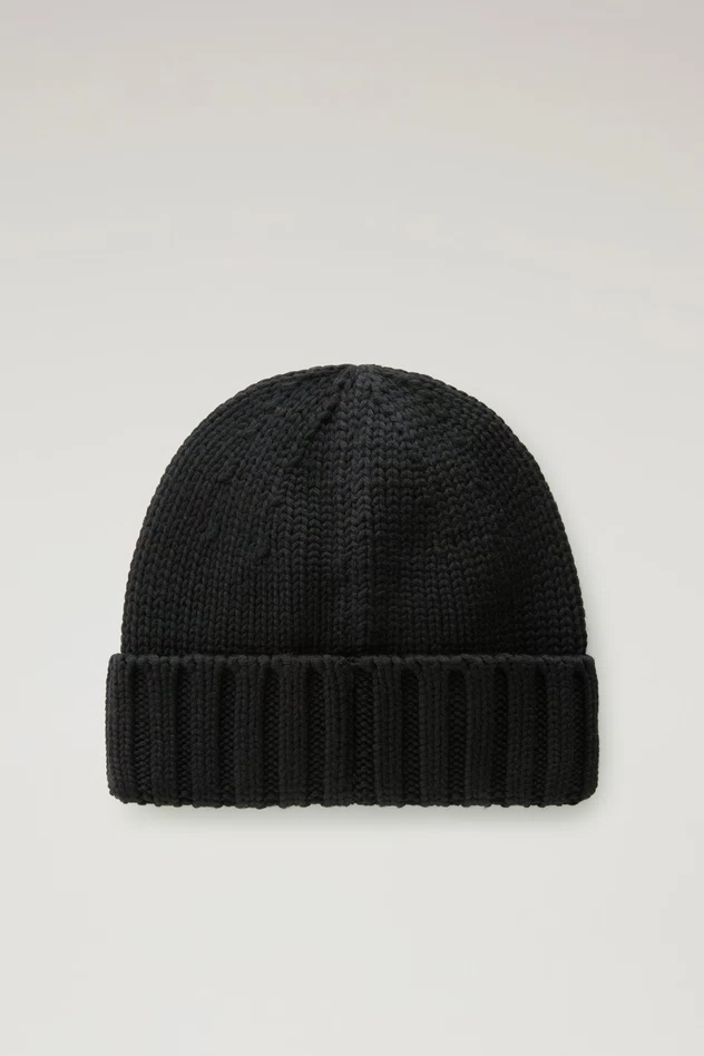 Cappello in Pura Lana con Logo / Nero - Ideal Moda