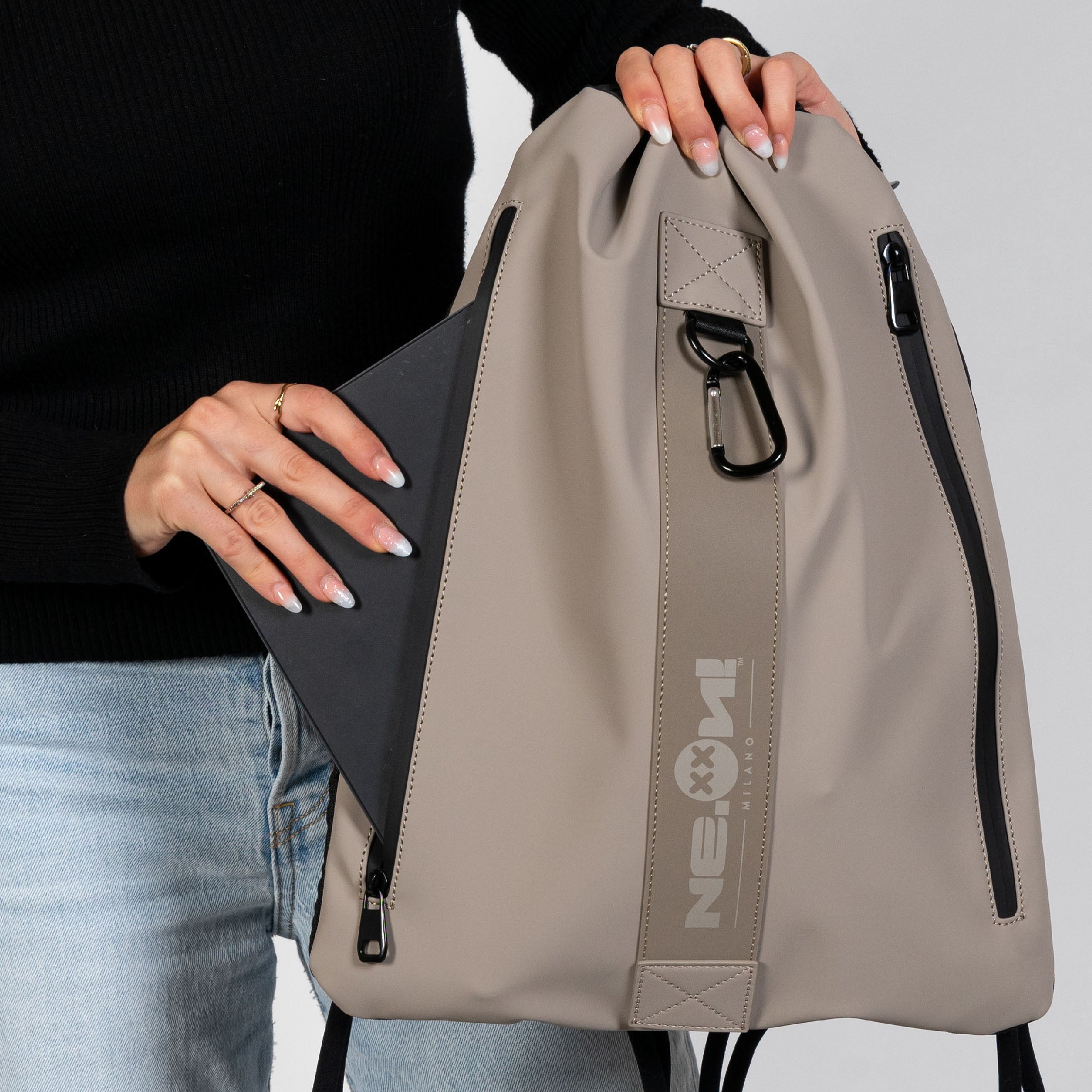 Sacca Tech con Logo / Beige - Ideal Moda