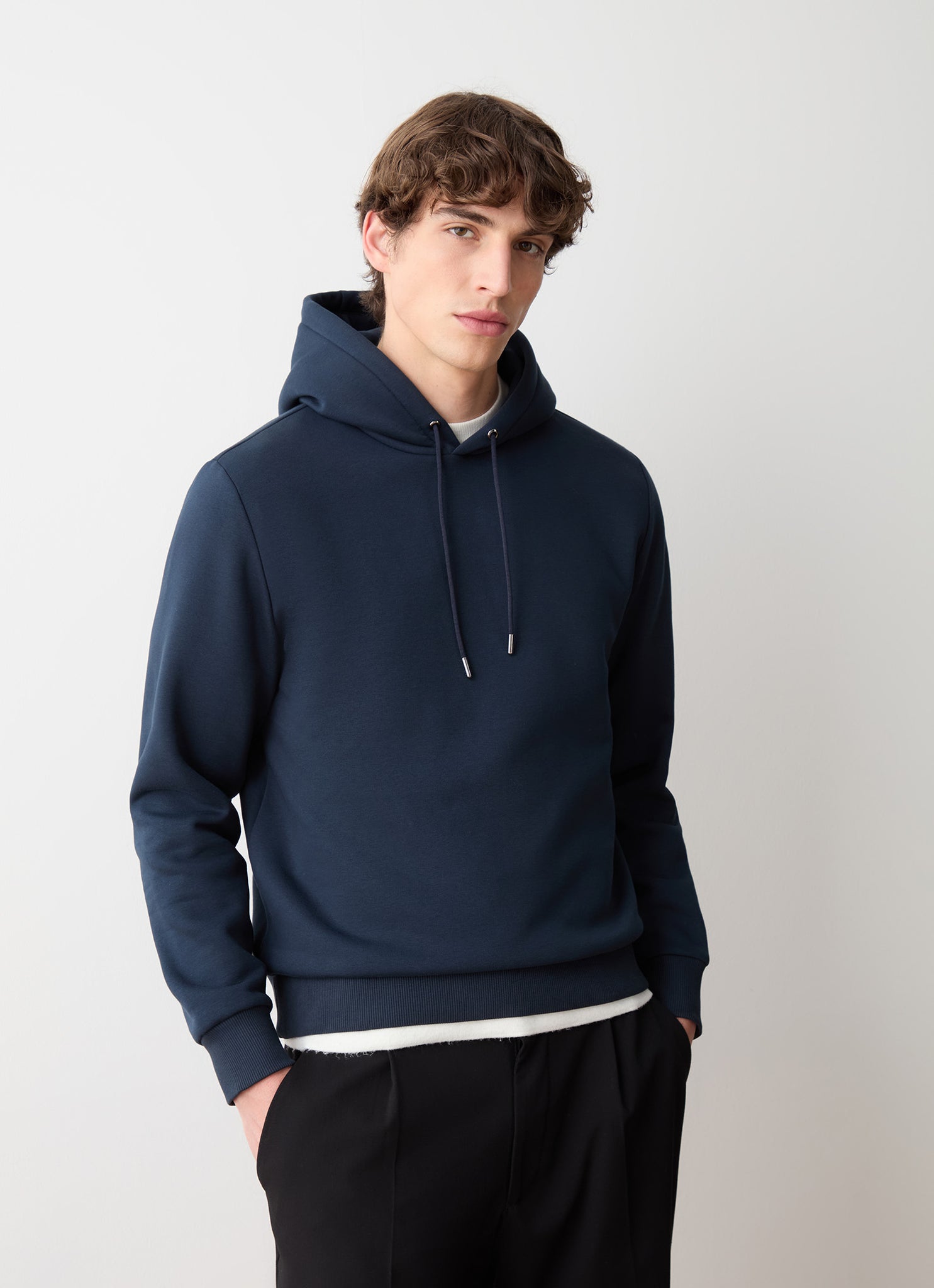 Felpa con Cappuccio / Blu - Ideal Moda