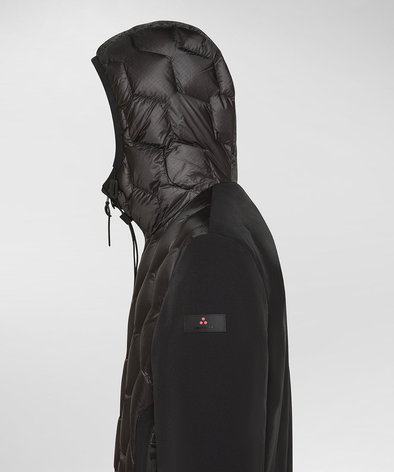 Bomber Bimateriale con Trapuntatura / Nero