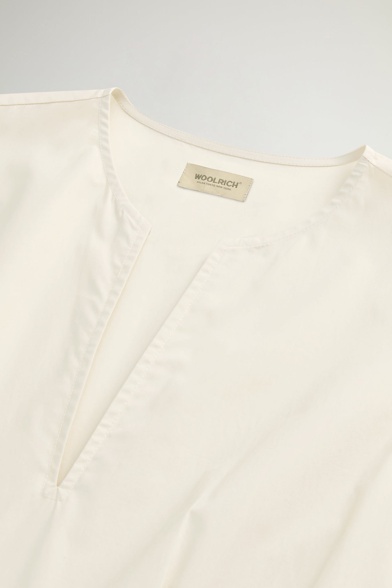 Vestito Smanicato in Popeline di Cotone / Beige - Ideal Moda