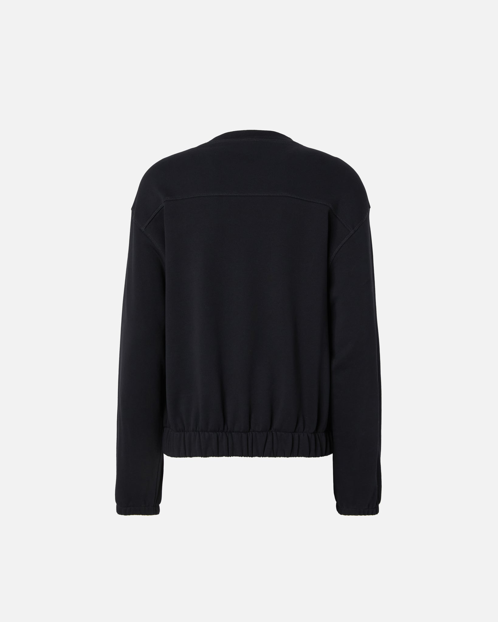 Felpa Girocollo con Patch / Nero - Ideal Moda