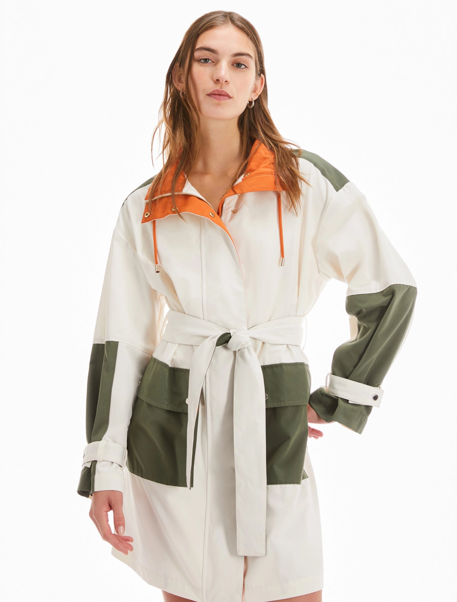 Parka in Cotone Tecnico / Bianco - Ideal Moda