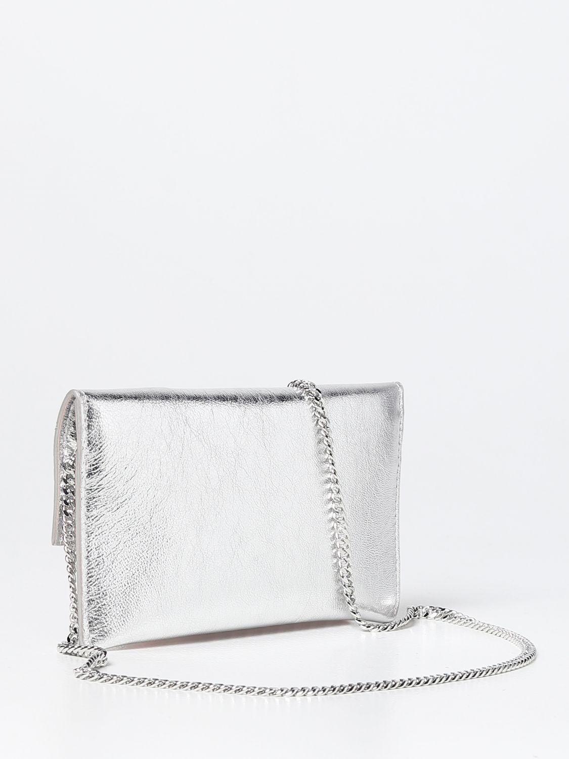 Borsa Clutch con Logo Patrizia Pepe / Argento - Ideal Moda